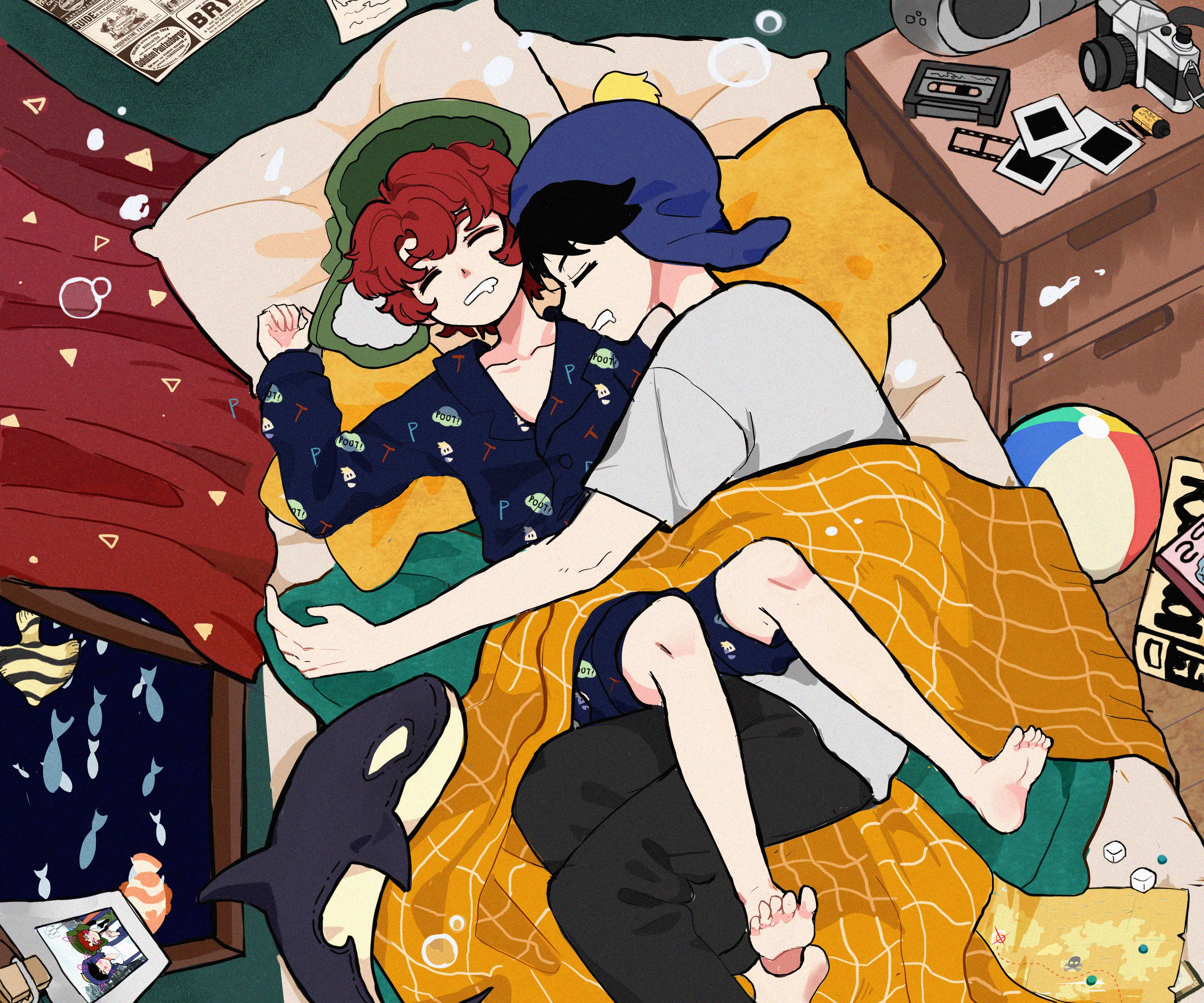 Craig Tucker and Kyle Broflovski sleeping HD Wallpaper