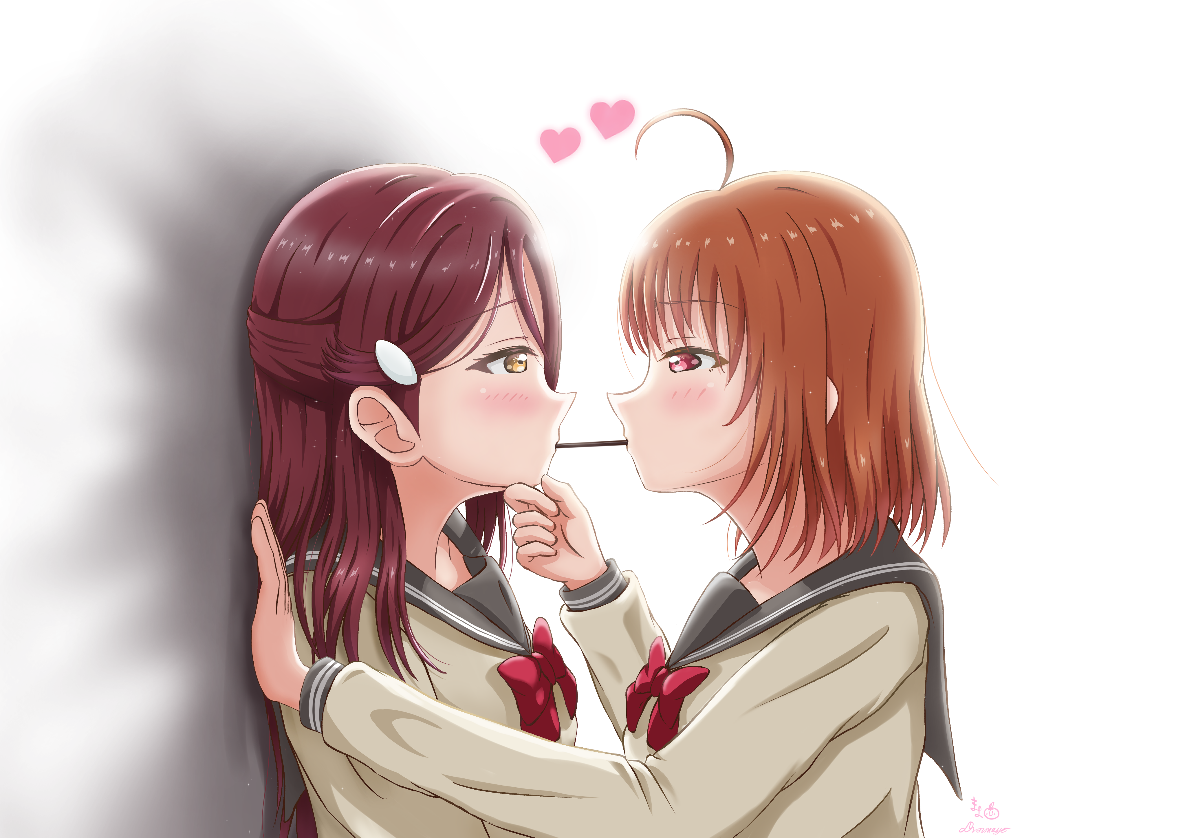 Riko Sakurauchi and Chika Takami from Love Live! Sunshine!! 4K HD Wallpaper