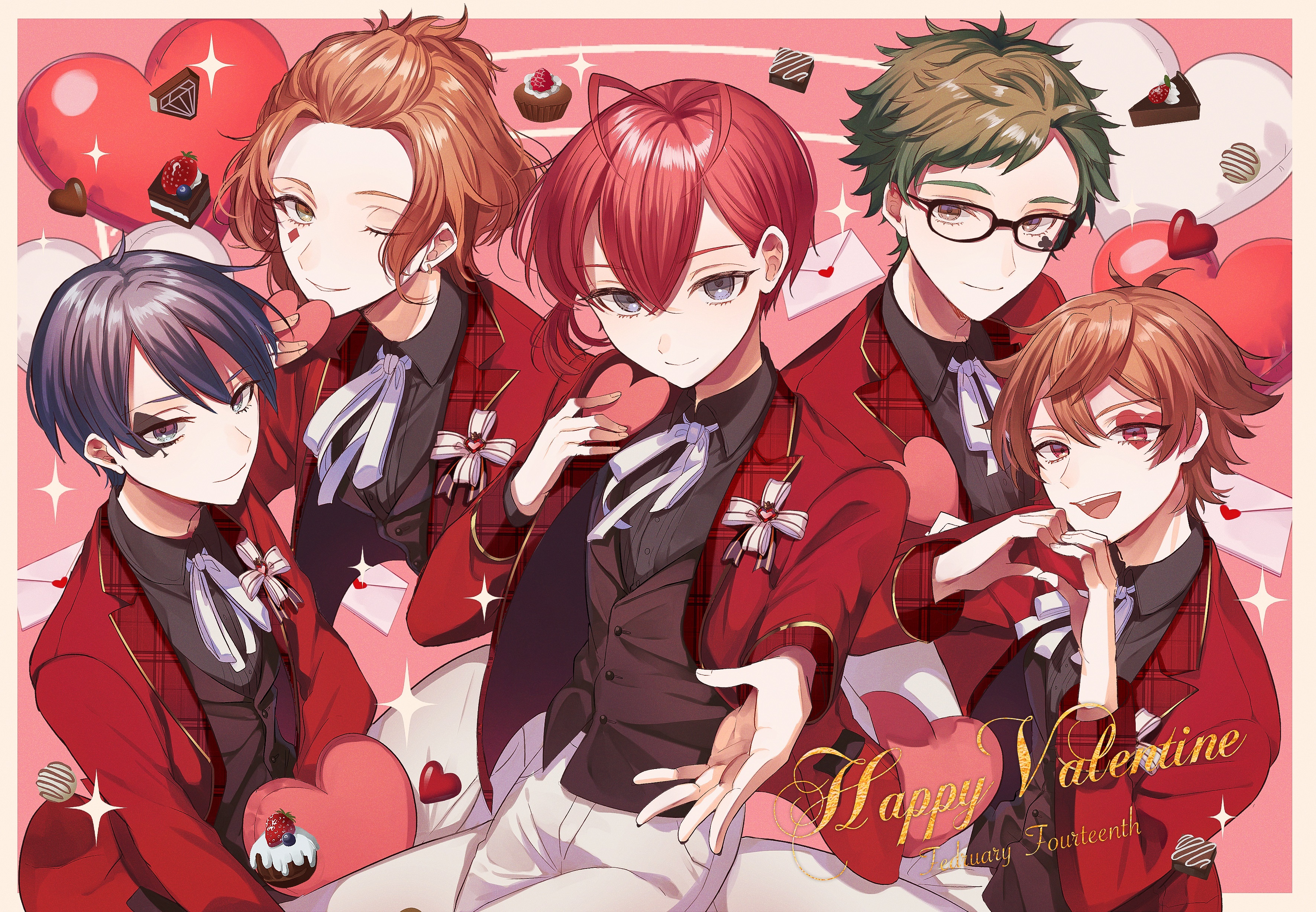 Twisted Wonderland Valentine's Day Artwork HD Wallpaper