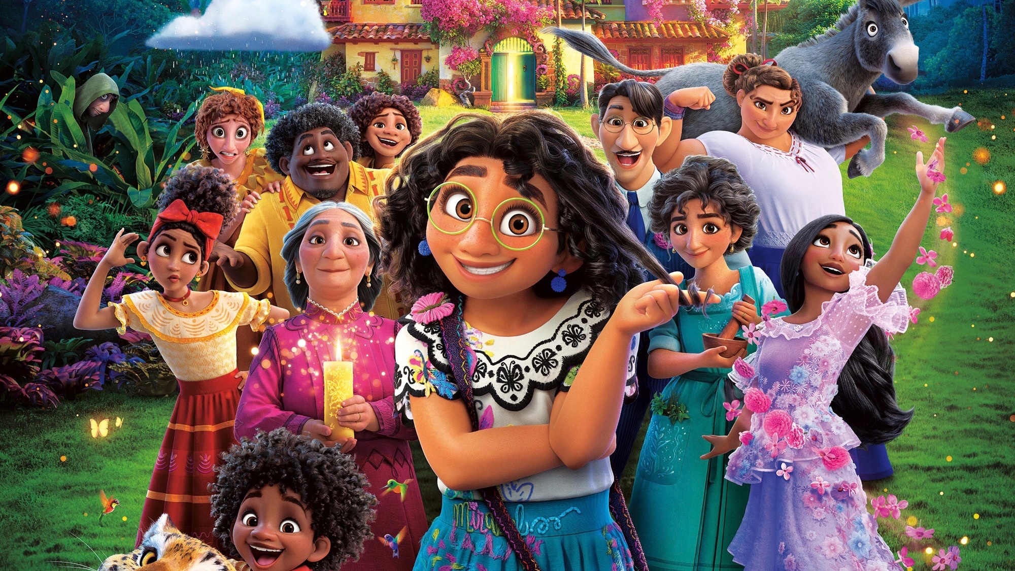 Encanto characters including Mirabel, Dolores, and Luisa HD Wallpaper