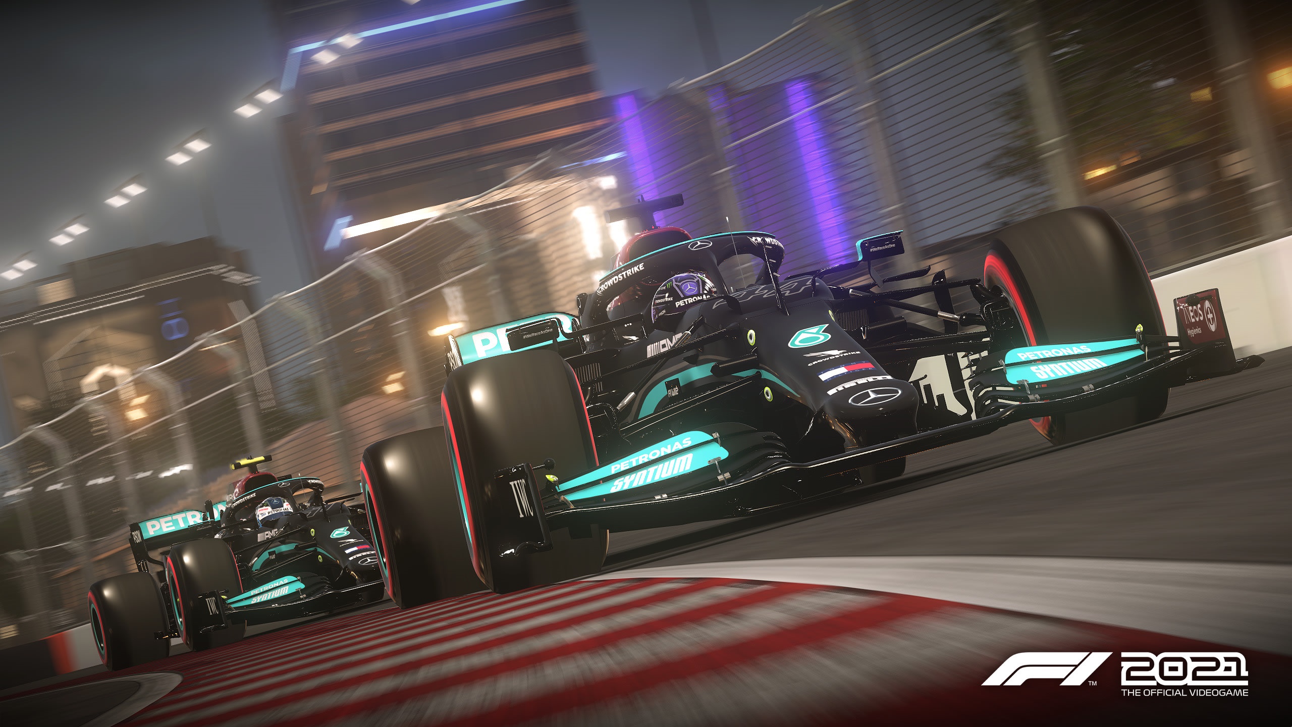 Formula 1 2021 video game Mercedes cars racing HD Wallpaper