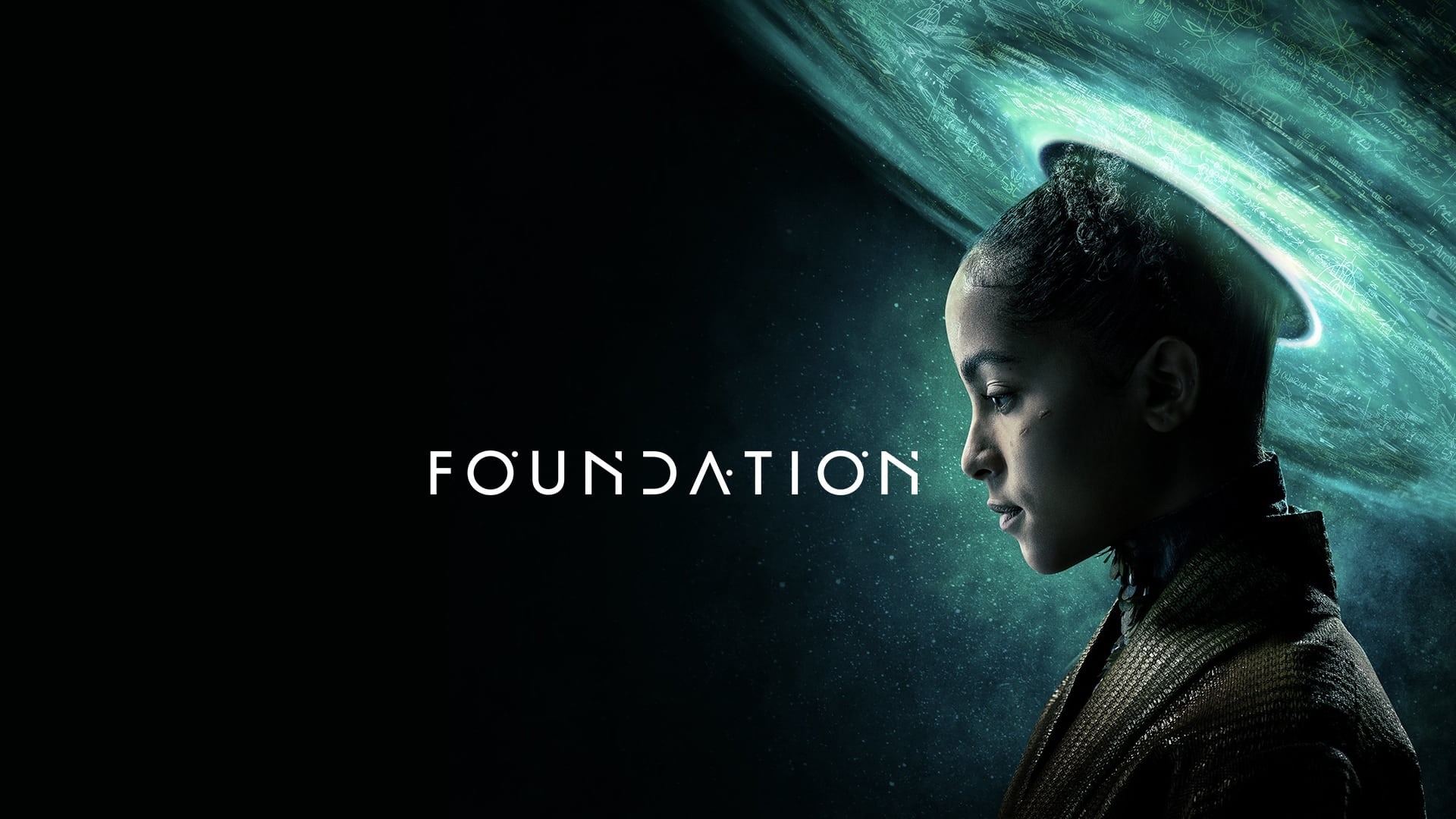 Foundation series logo with Salvor Hardin HD Wallpaper