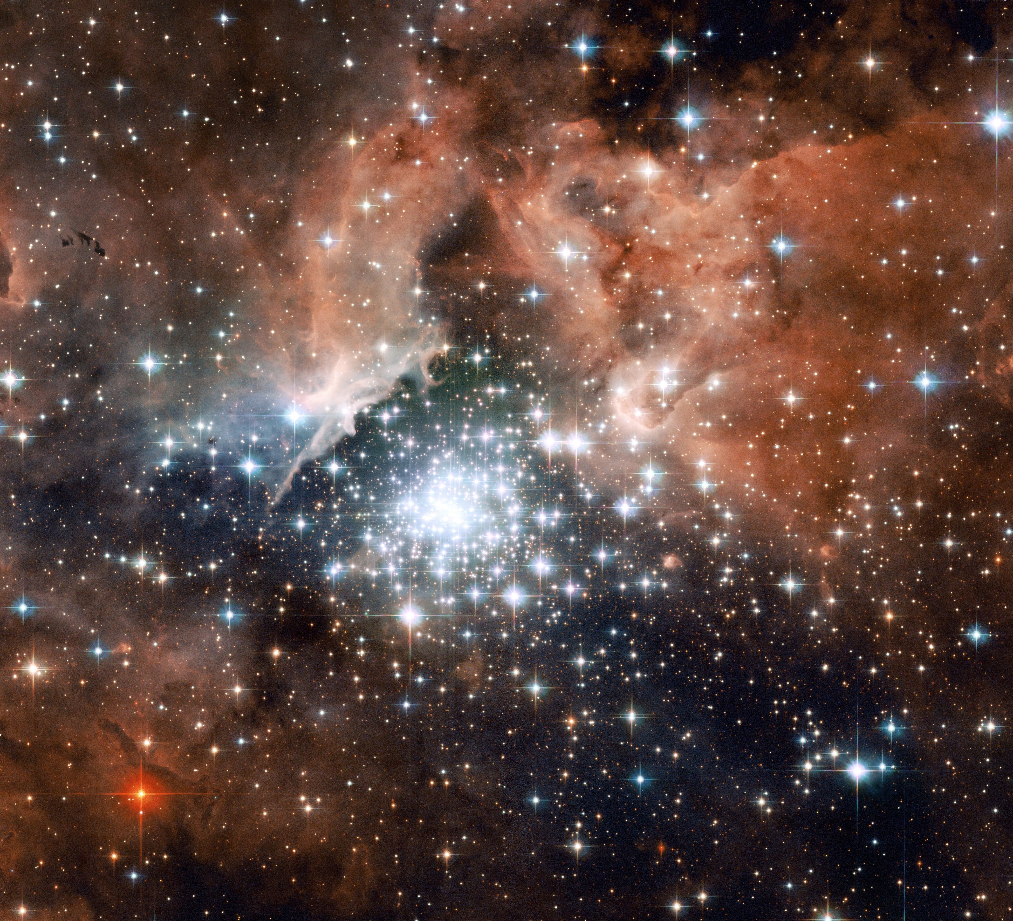 NGC 3603 Star Cluster in Nebula by NASA HD Wallpaper