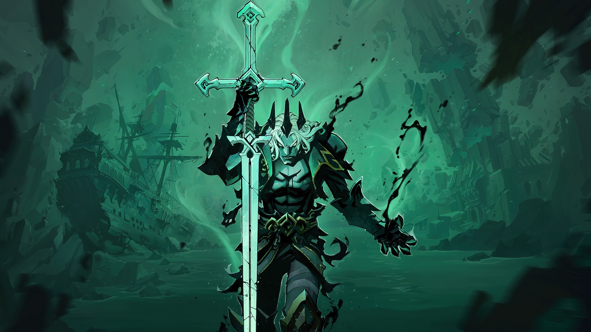 Ruined King from League of Legends with sword HD Wallpaper