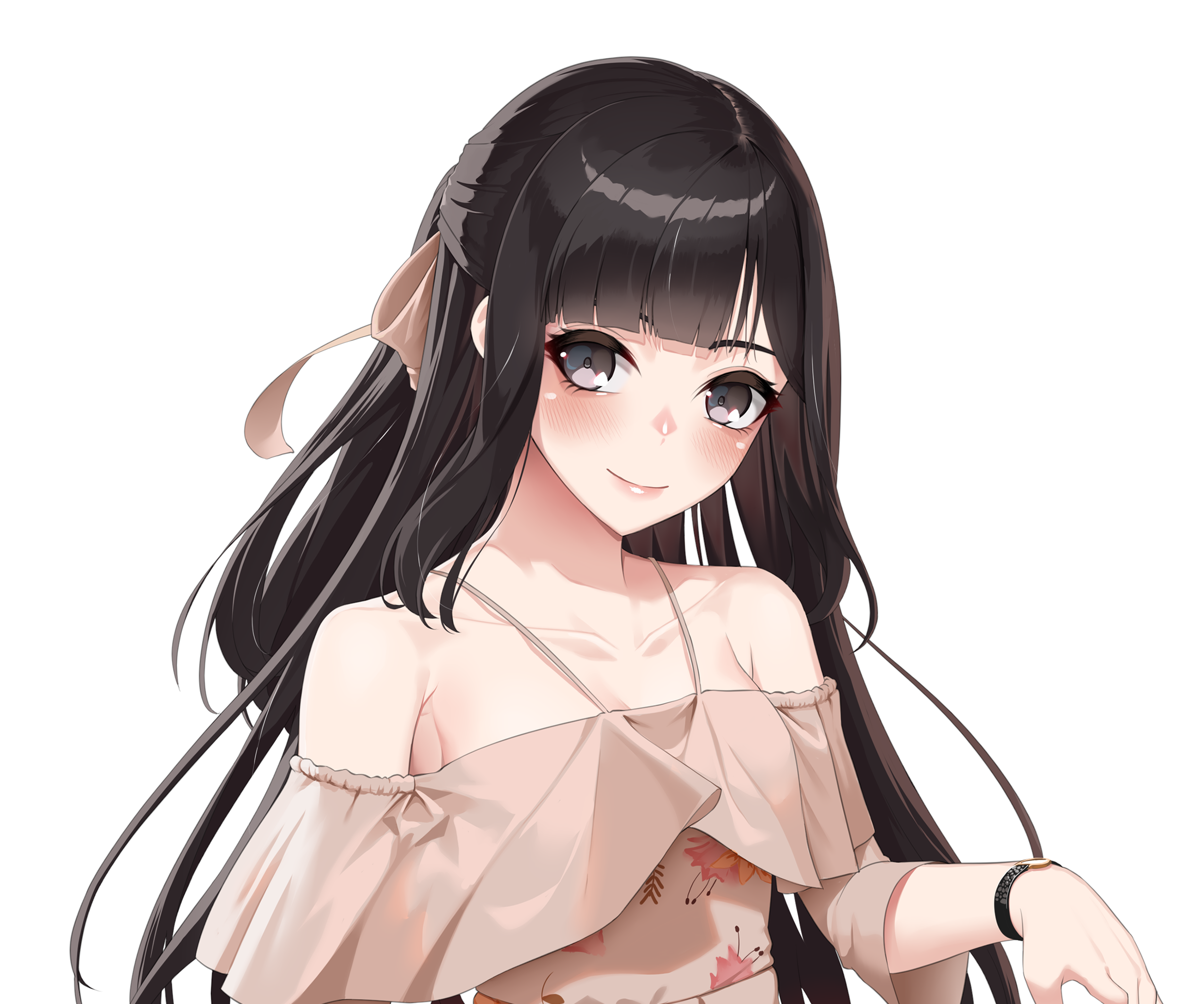 Girl with Black Hair HD Wallpaper