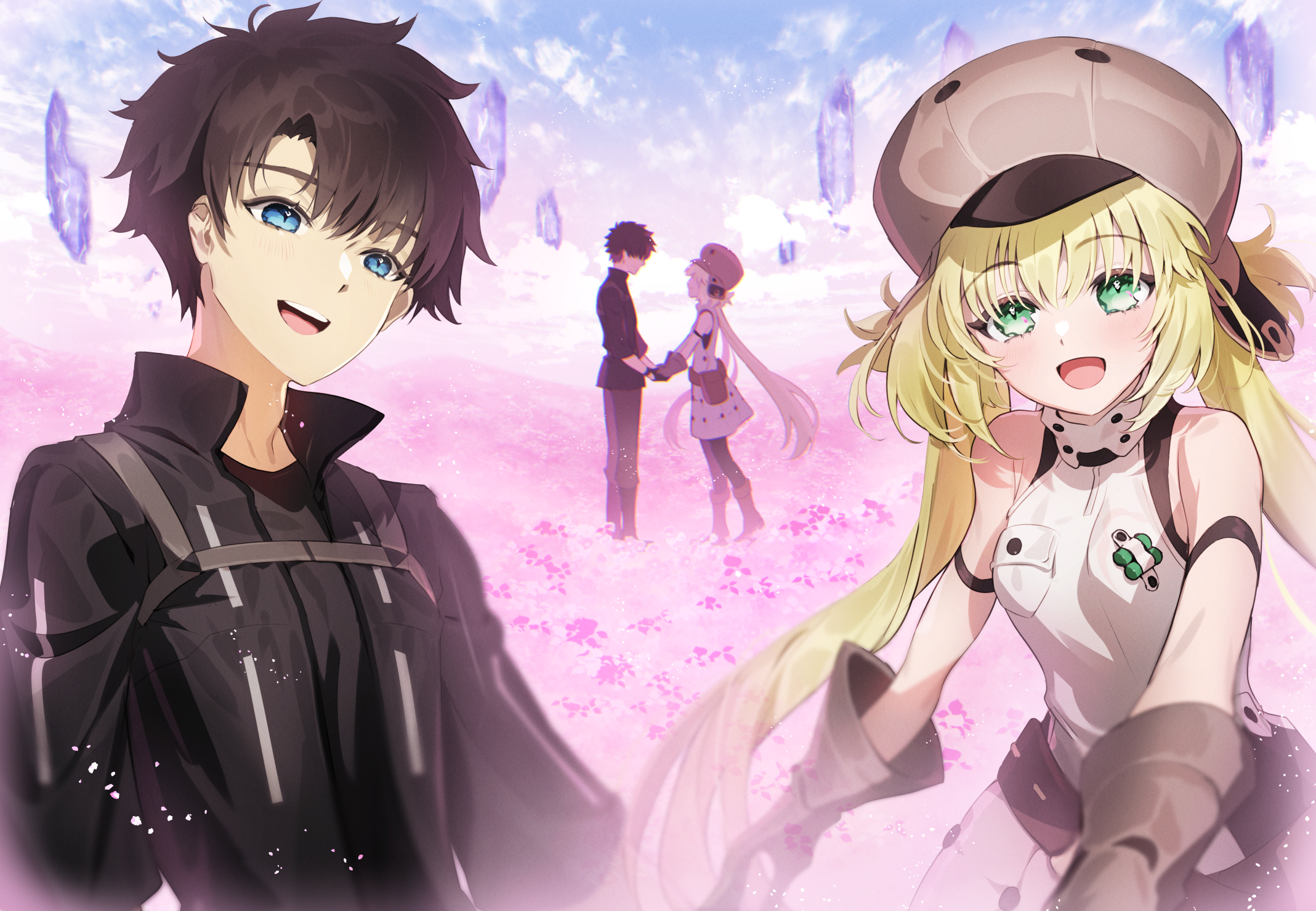 Ritsuka Fujimaru and Artoria Caster from Fate/Grand Order HD Wallpaper