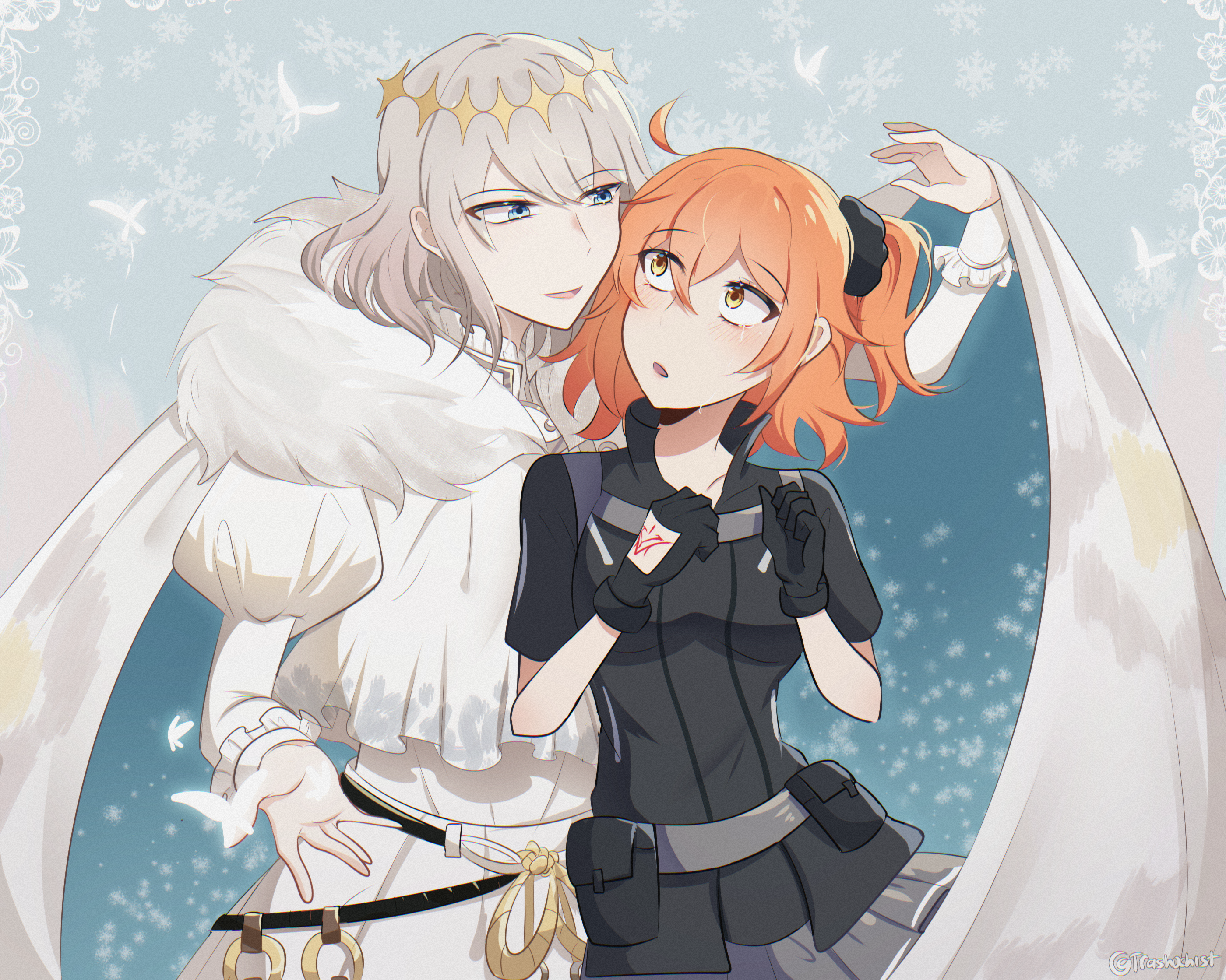 Gudako and Oberon from Fate/Grand Order HD Wallpaper