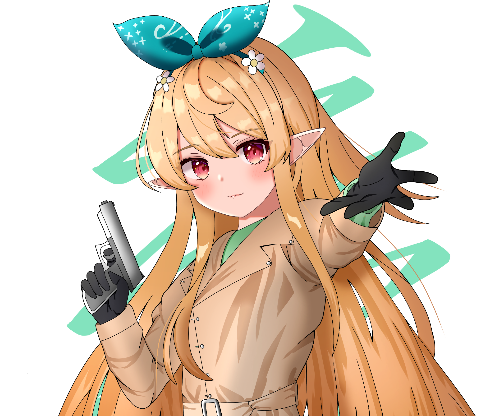Pomu Rainpuff from Nijisanji holding a gun HD Wallpaper