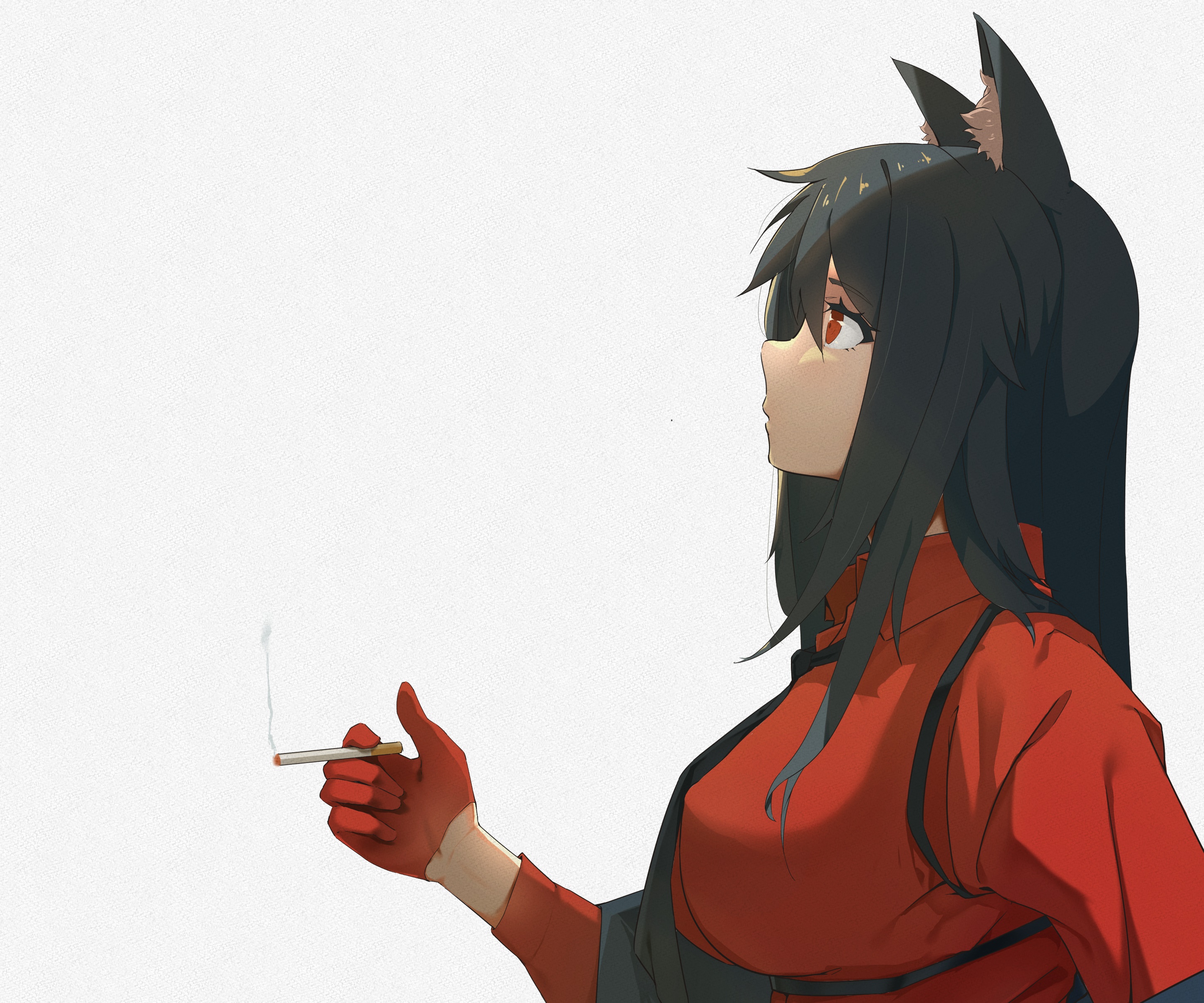 Texas from Arknights smoking HD Wallpaper