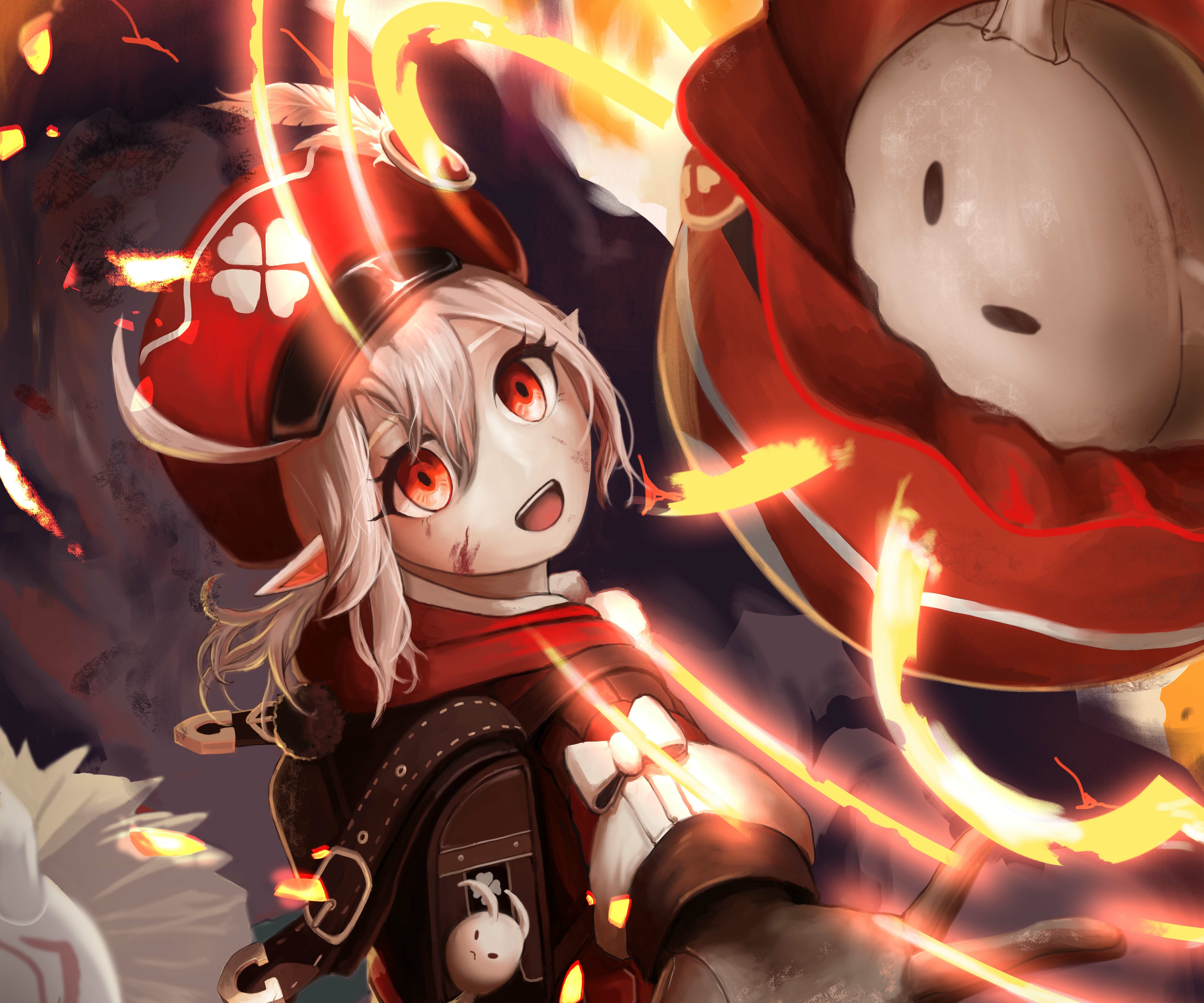Klee from Genshin Impact with bombs HD Wallpaper