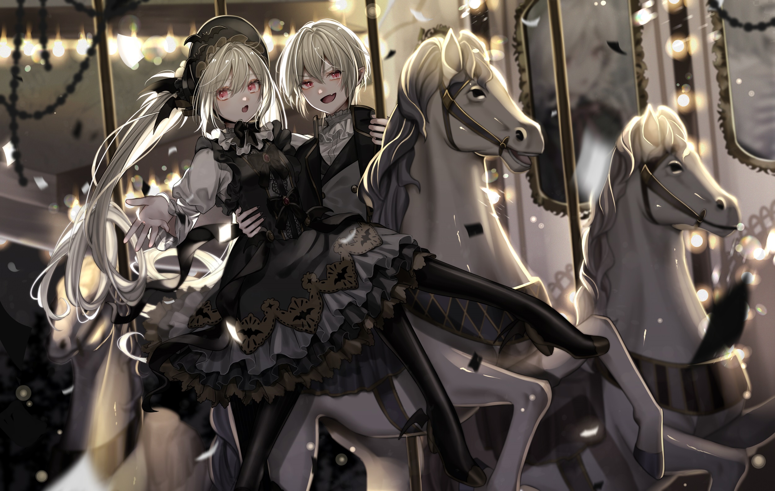 Couple on a Carousel HD Wallpaper