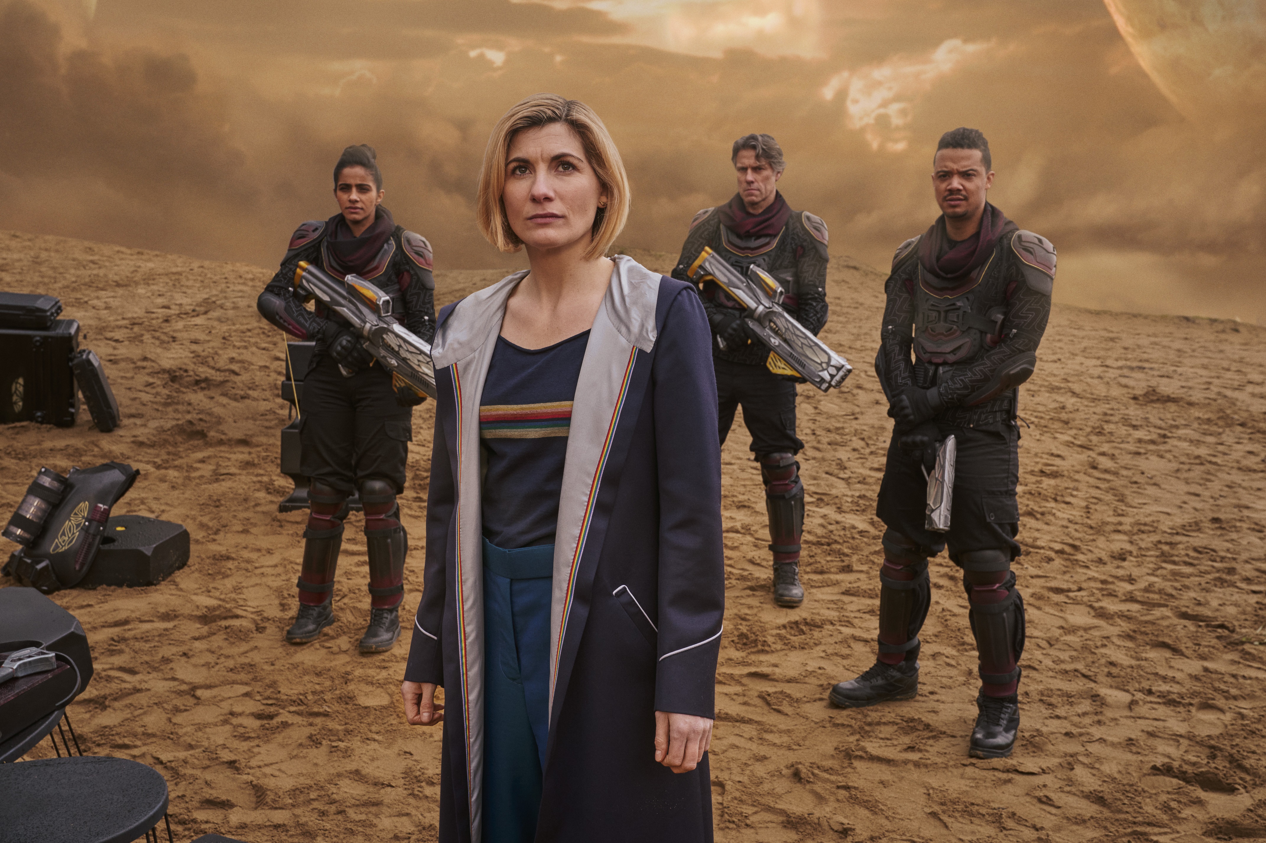 Doctor Who 4K: Thirteenth Doctor, Yasmin Khan, Vinder, and Dan Lewis HD Wallpaper