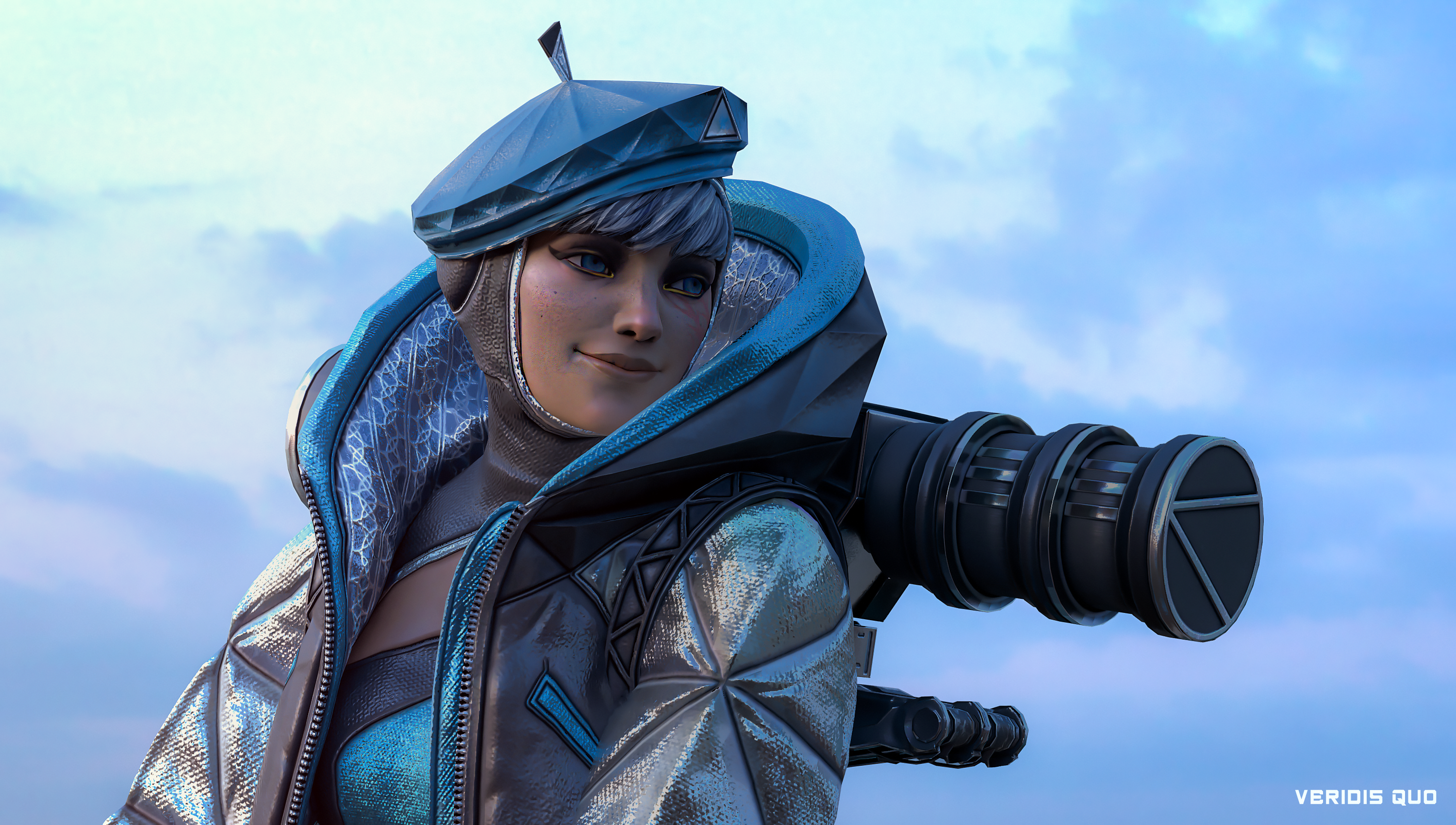 Wattson from Apex Legends with a weapon HD Wallpaper