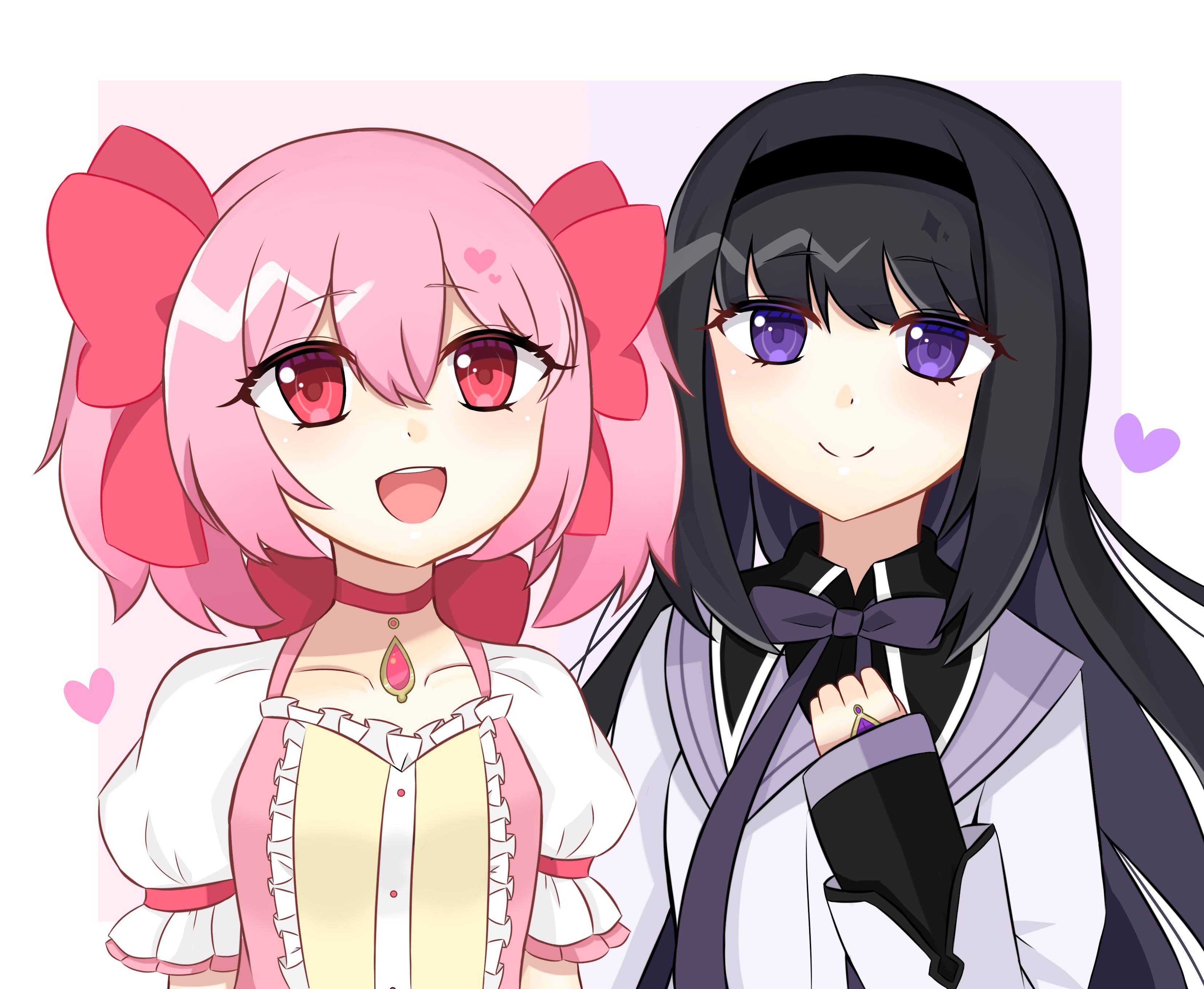 Madoka Kaname and Homura Akemi from Puella Magi Madoka Magica HD Wallpaper