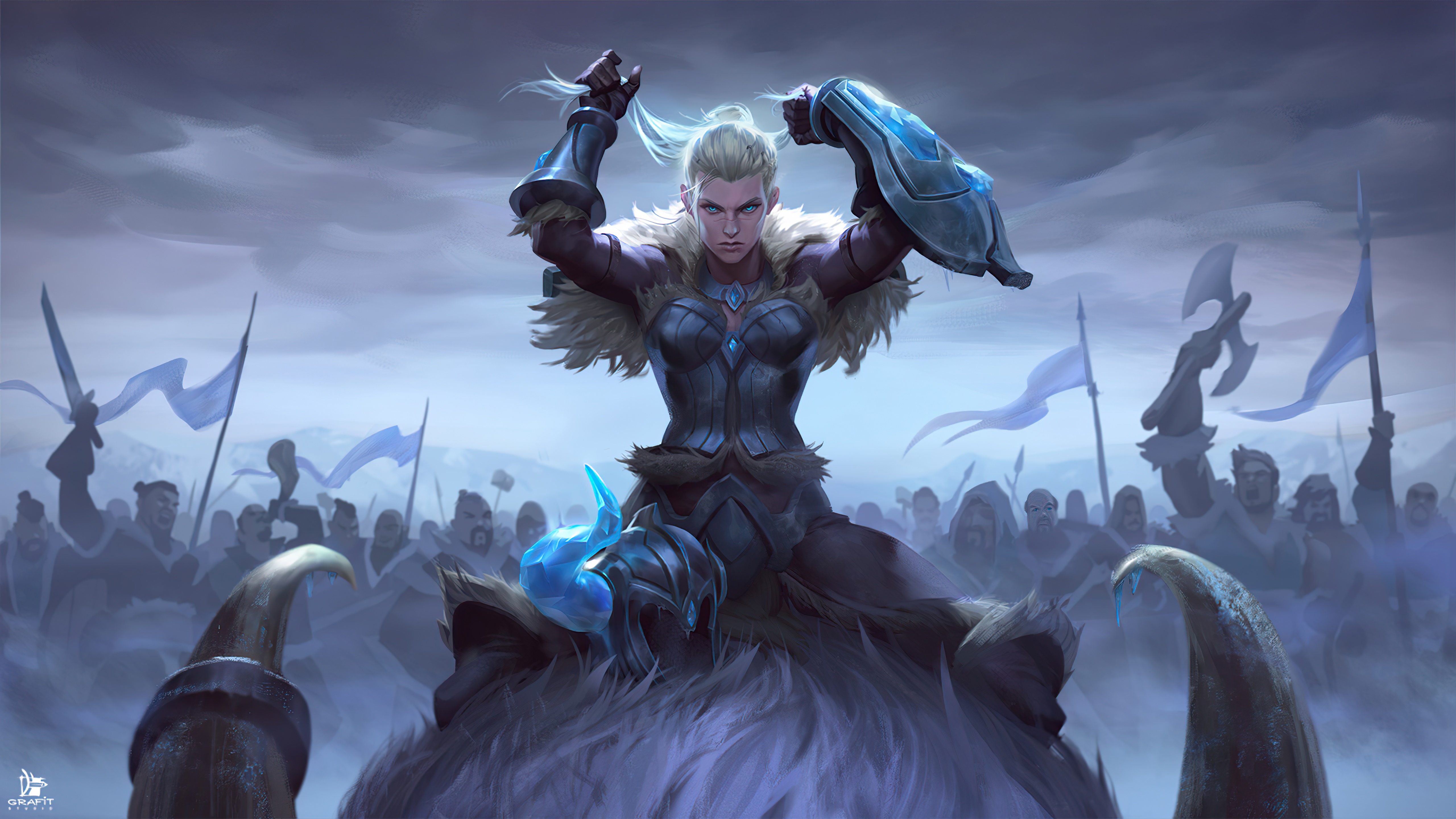 Sejuani from League of Legends 4K HD Wallpaper