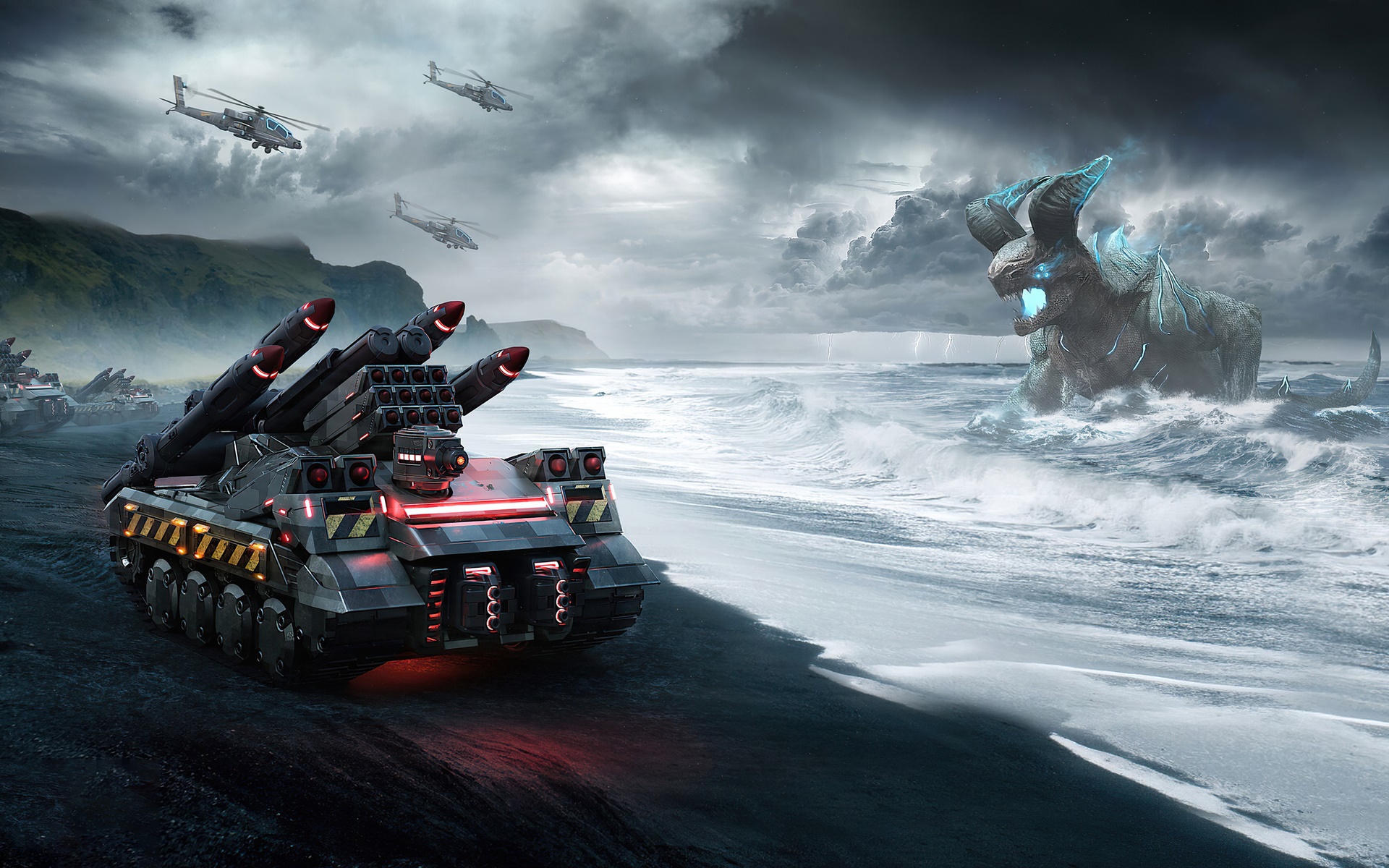 Instant War HD Kaiju Battle HD Wallpaper