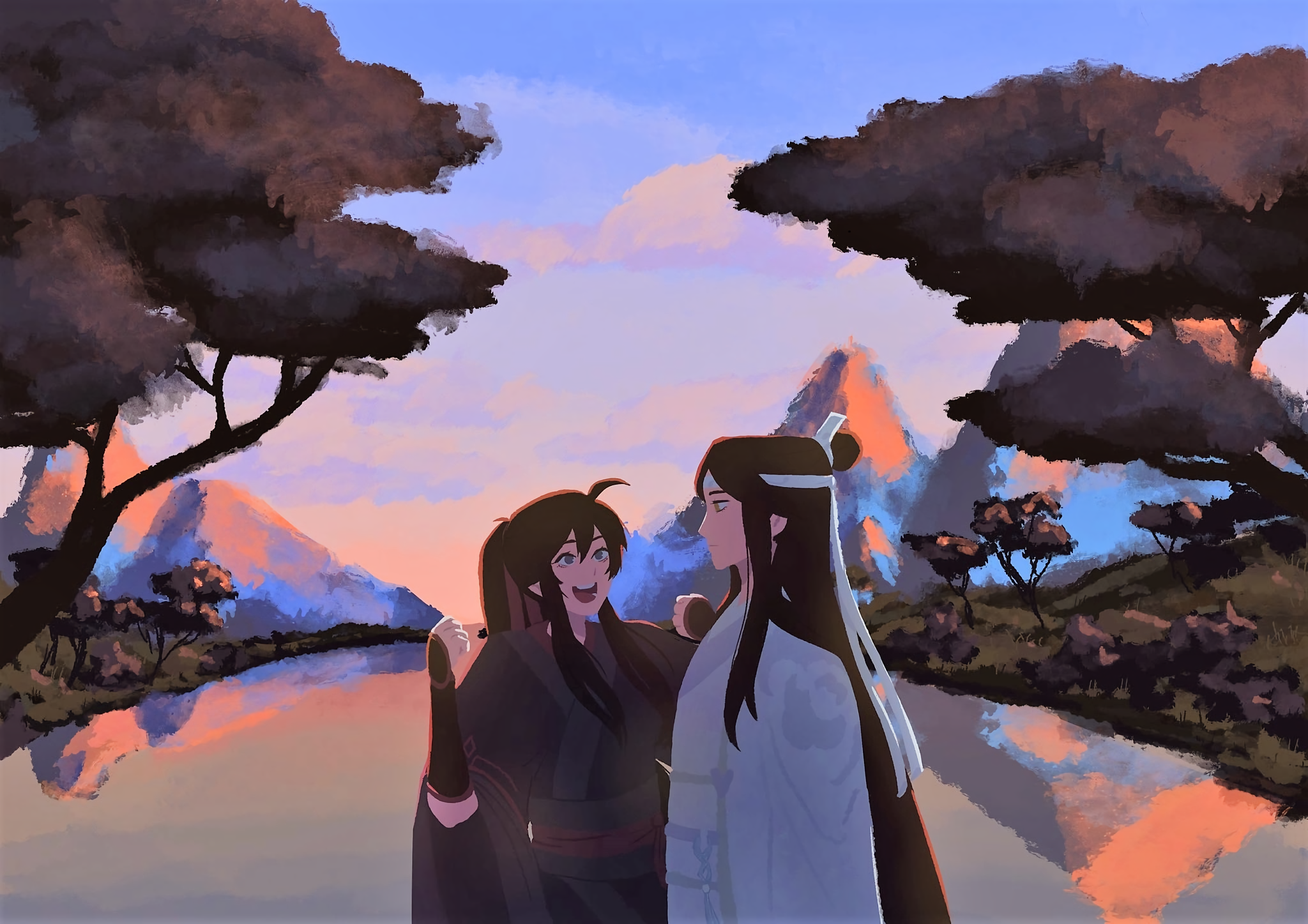 Lan Zhan and Wei Ying from Mo Dao Zu Shi HD Wallpaper