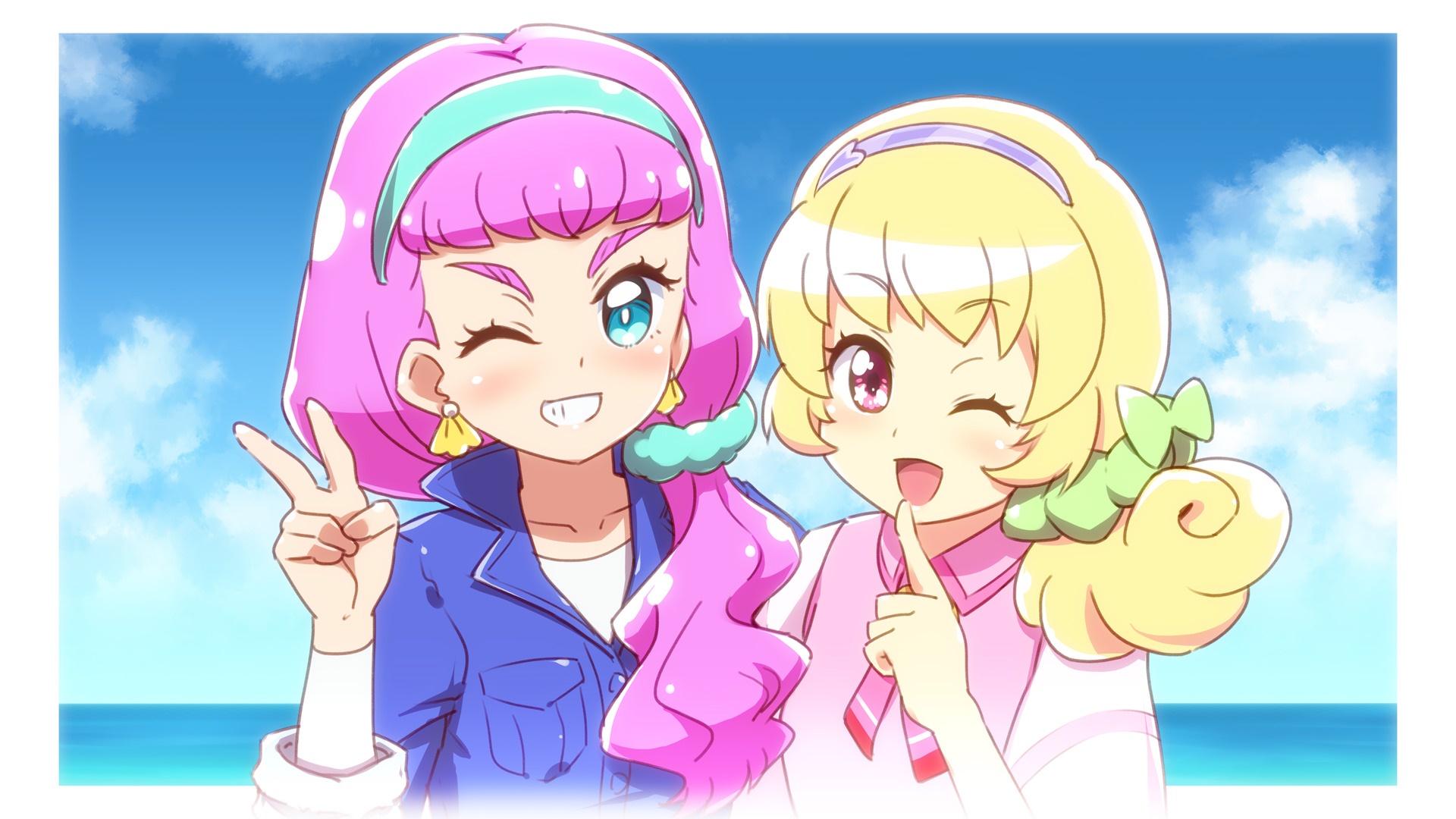 Yume Hinata and Laura from Tropical-Rouge! Pretty Cure HD Wallpaper