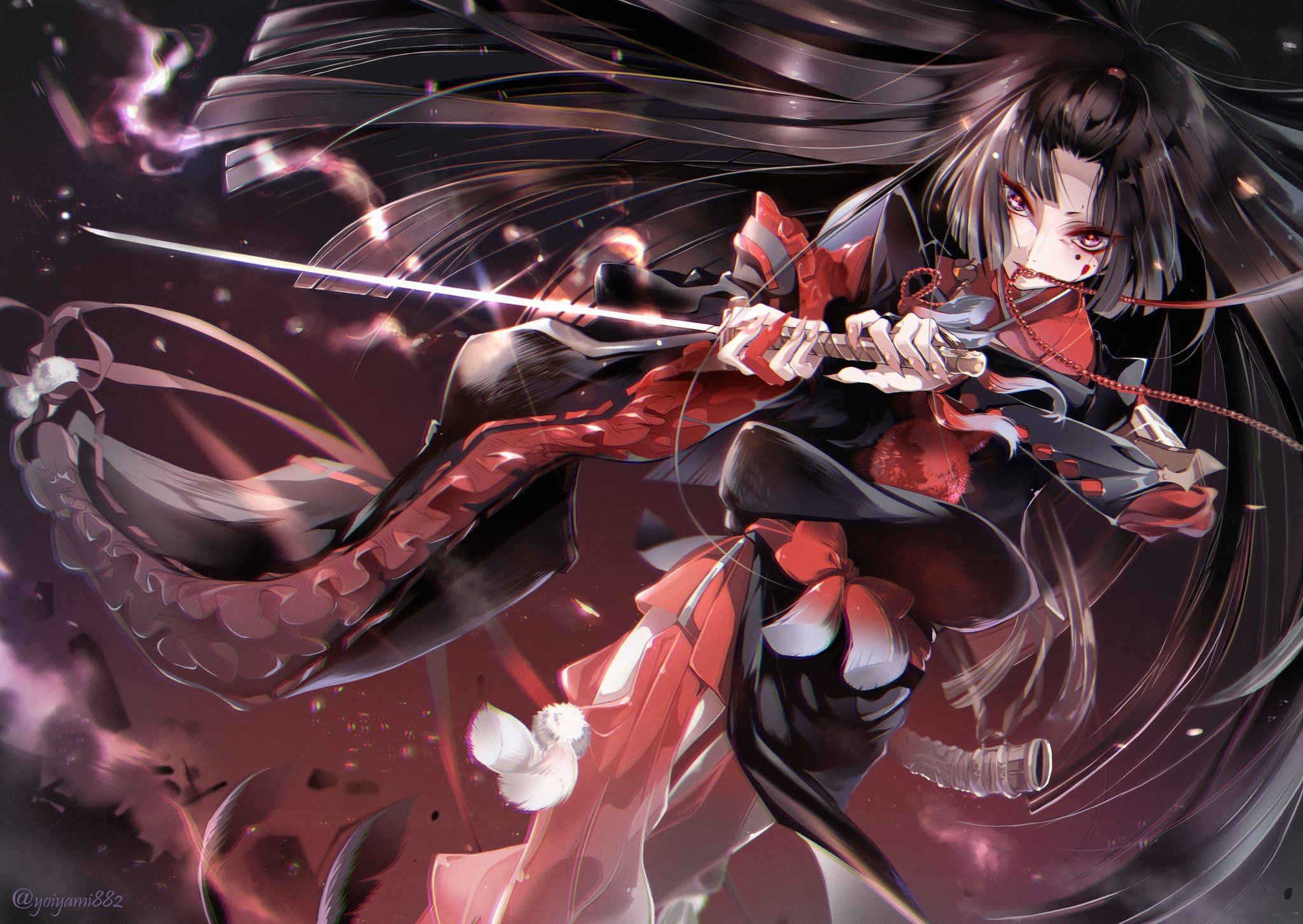 Touken Ranbu character with sword HD Wallpaper