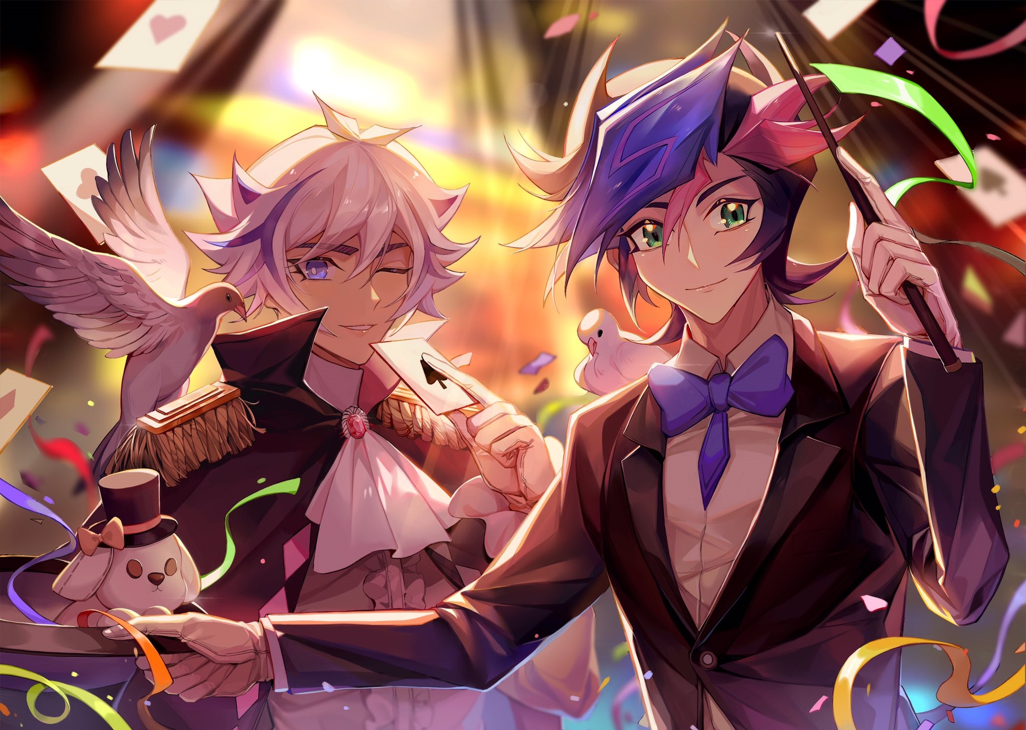 Yusaku Fujiki and Ryoken Kogami from Yu-Gi-Oh! VRAINS HD Wallpaper