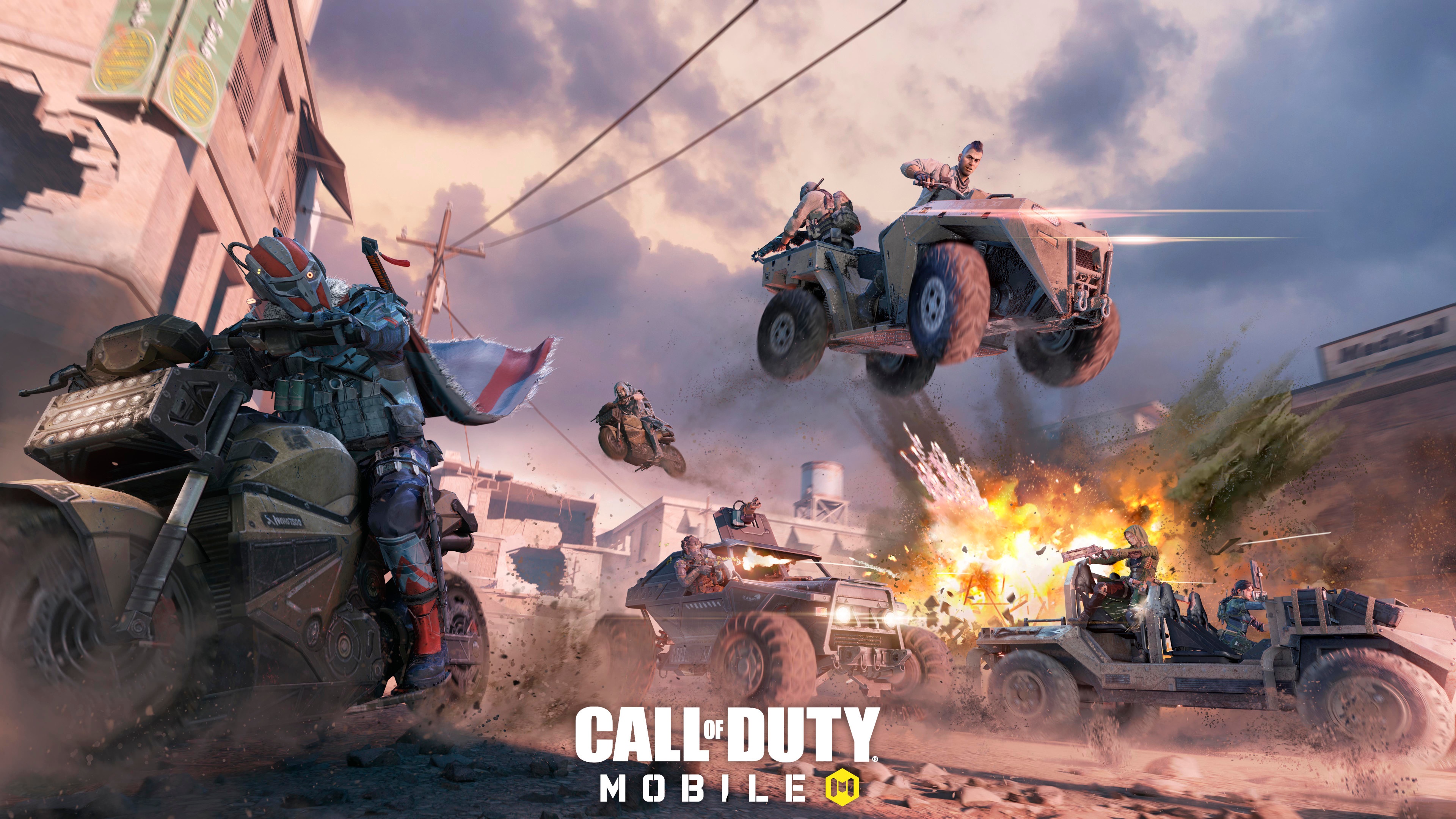 Call of Duty Mobile Key Art with Vehicles HD Wallpaper