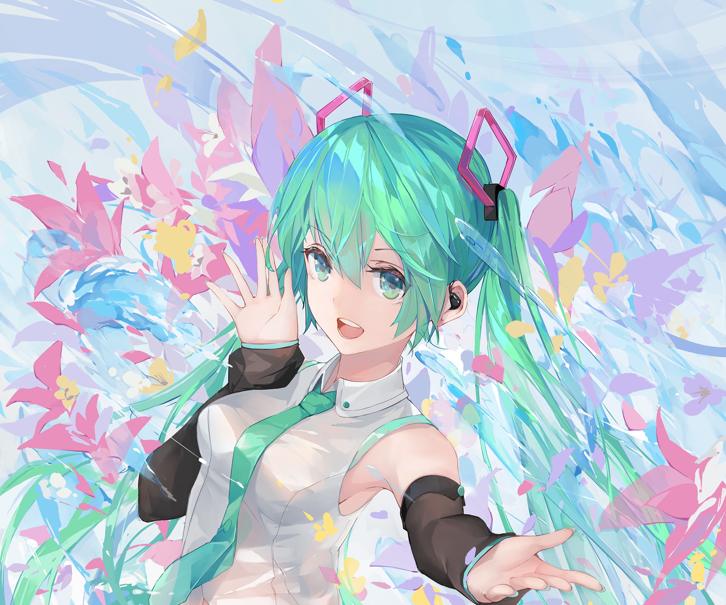 Hatsune Miku from Vocaloid HD Wallpaper