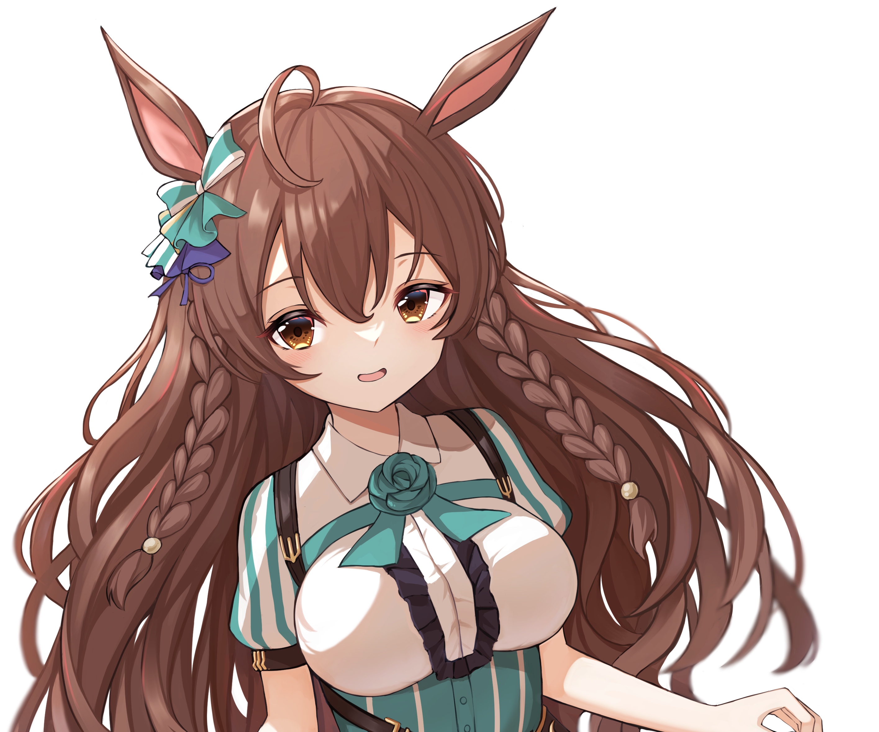Girl with Brown Hair and Animal Ears HD Wallpaper