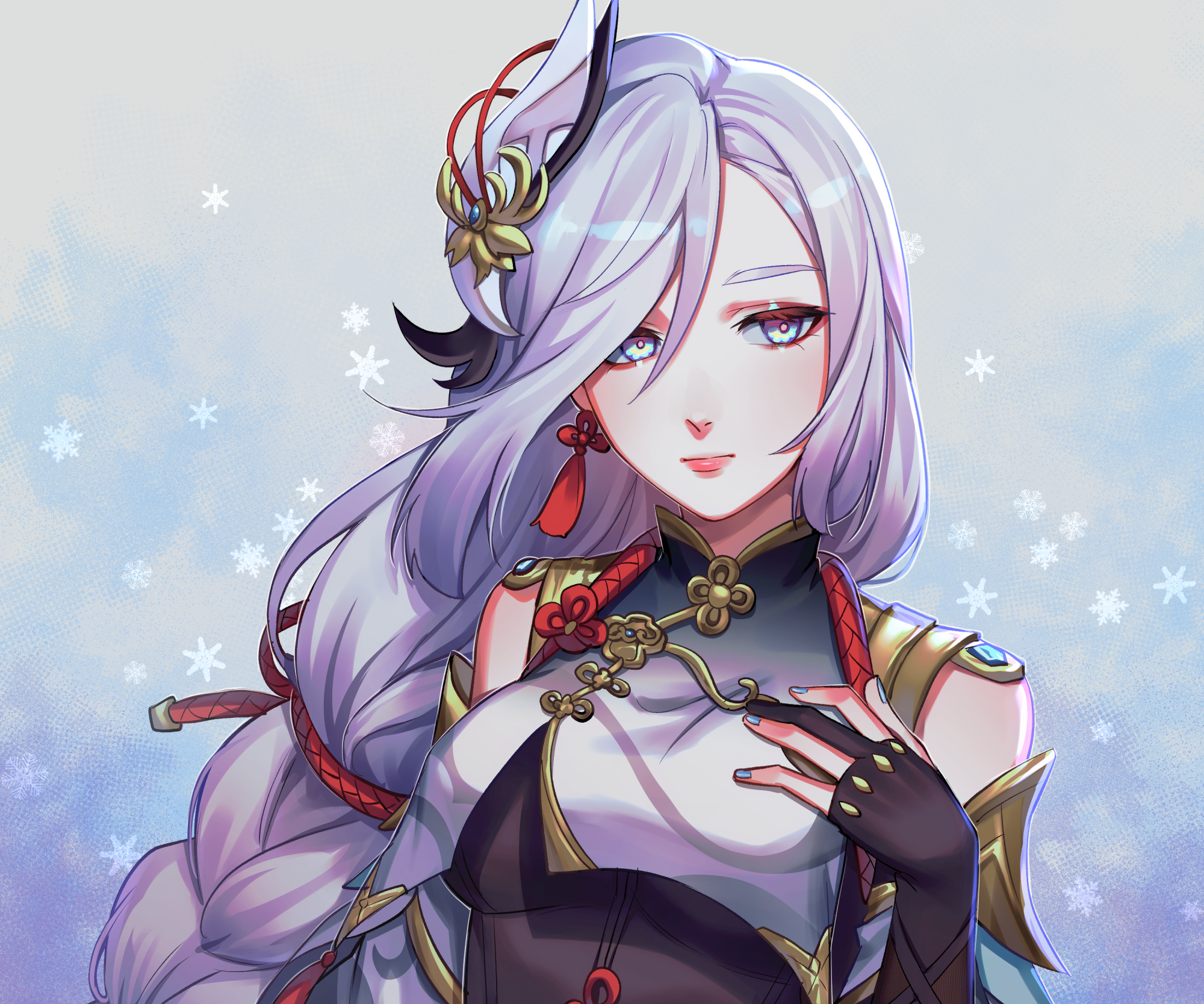 Shenhe from Genshin Impact HD Wallpaper