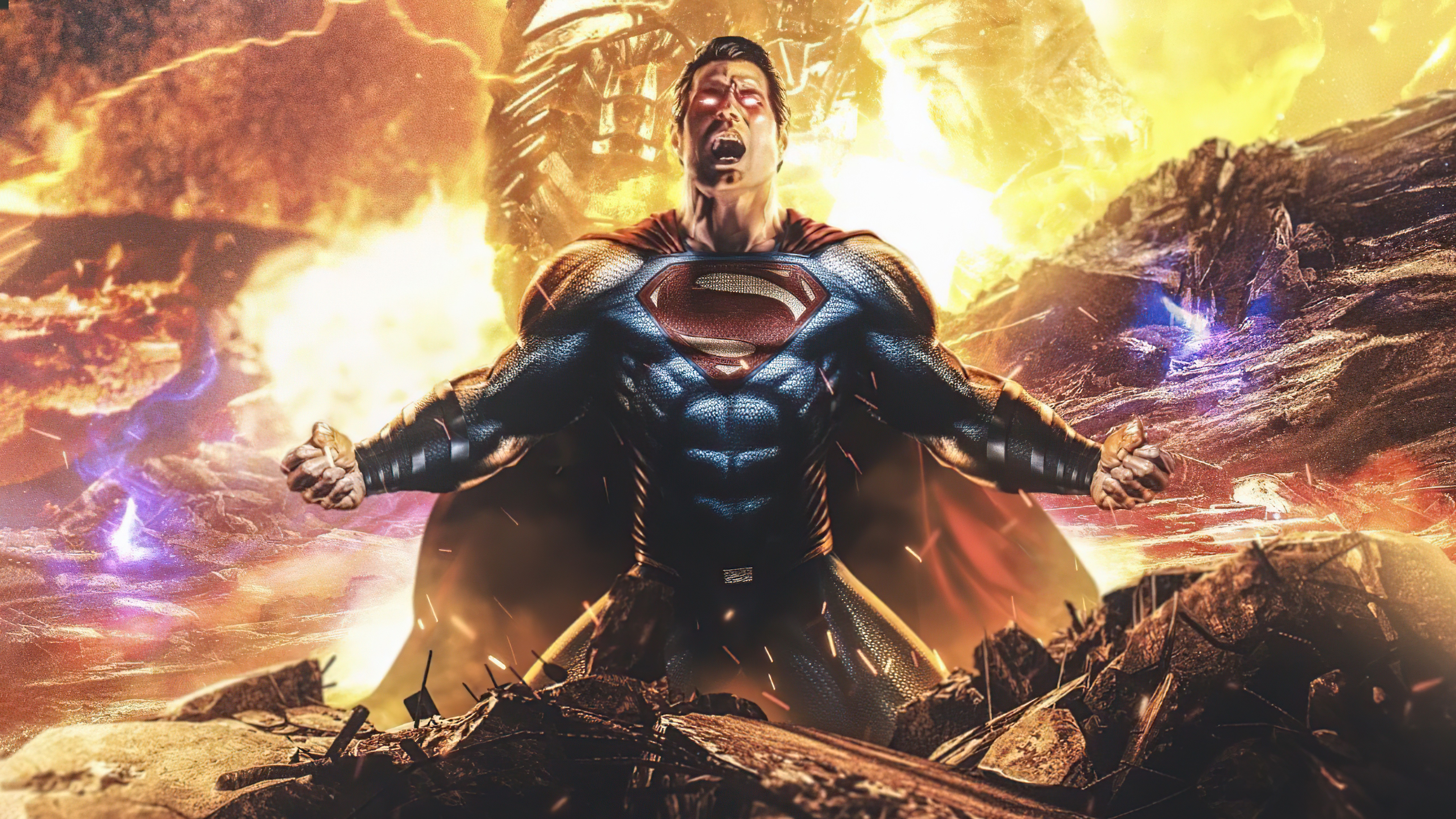 Superman from DC Comics in Zack Snyder's Justice League 4K HD Wallpaper