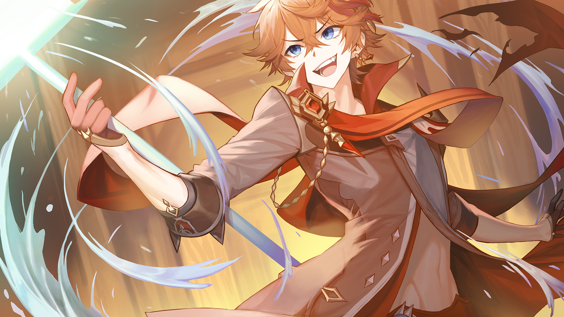Tartaglia Childe from Genshin Impact HD Wallpaper
