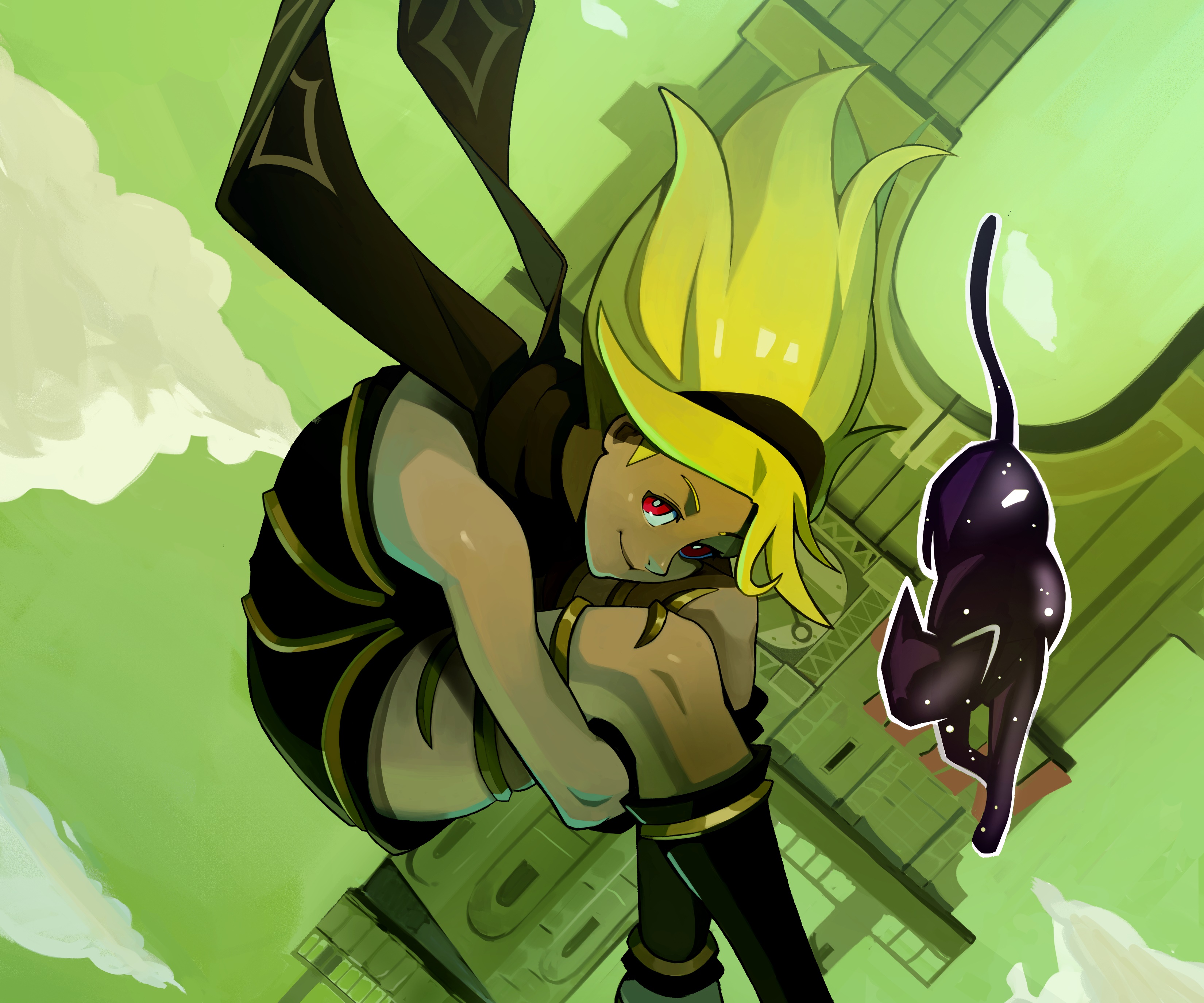 Kat and Dusty from Gravity Rush HD Wallpaper