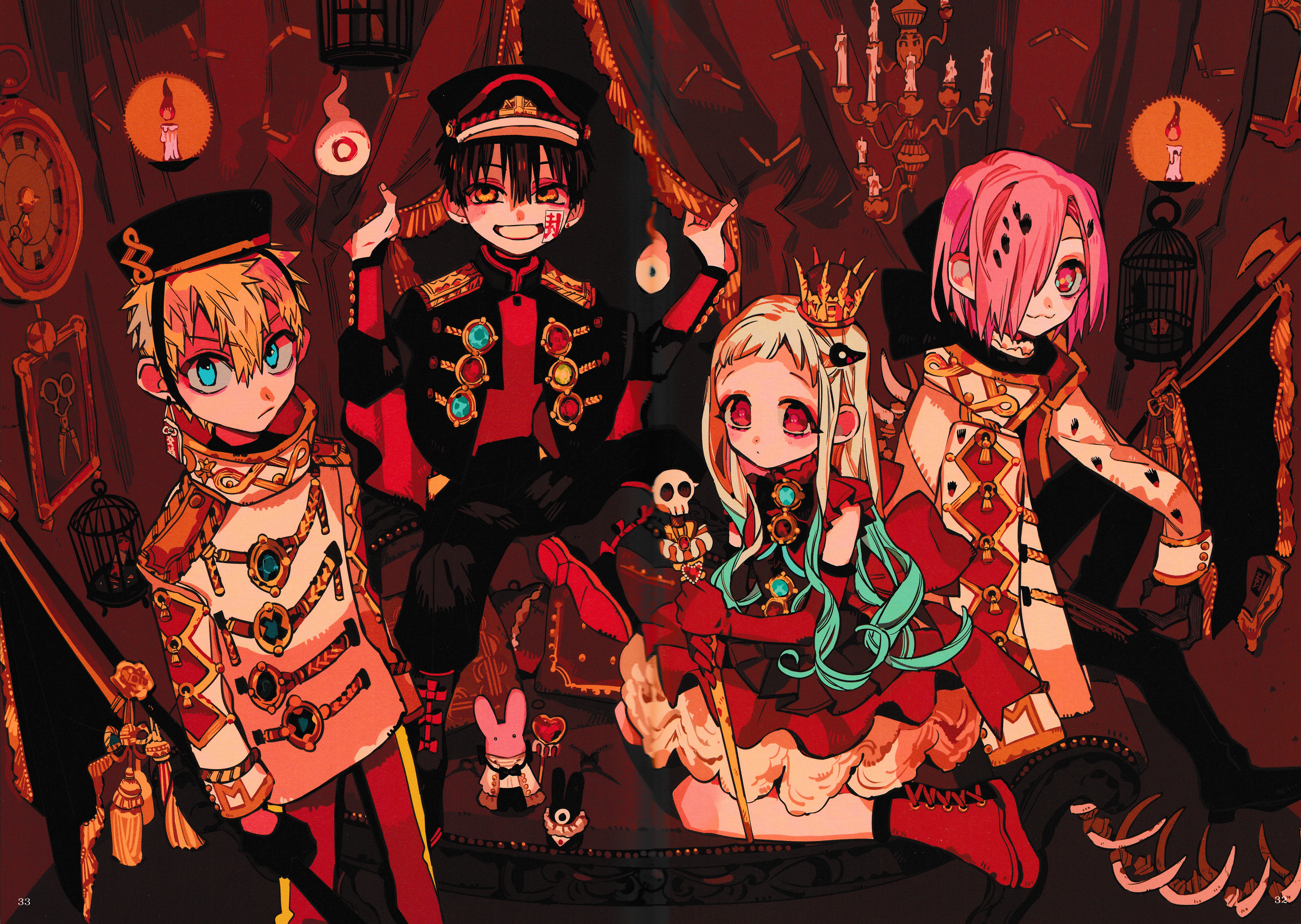 Characters from Jibaku Shounen Hanako-kun 4K HD Wallpaper