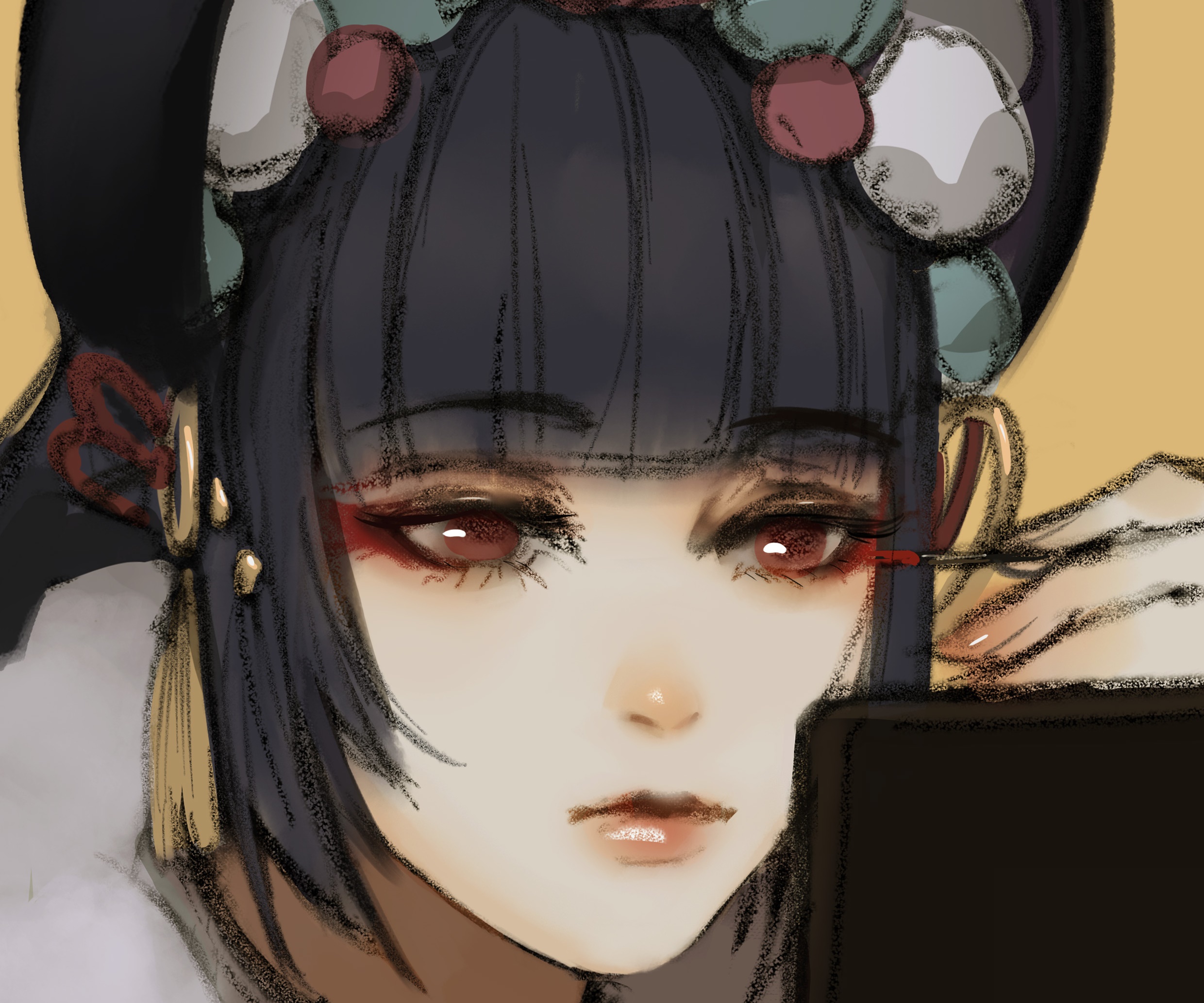 Yun Jin applying makeup from Genshin Impact HD Wallpaper