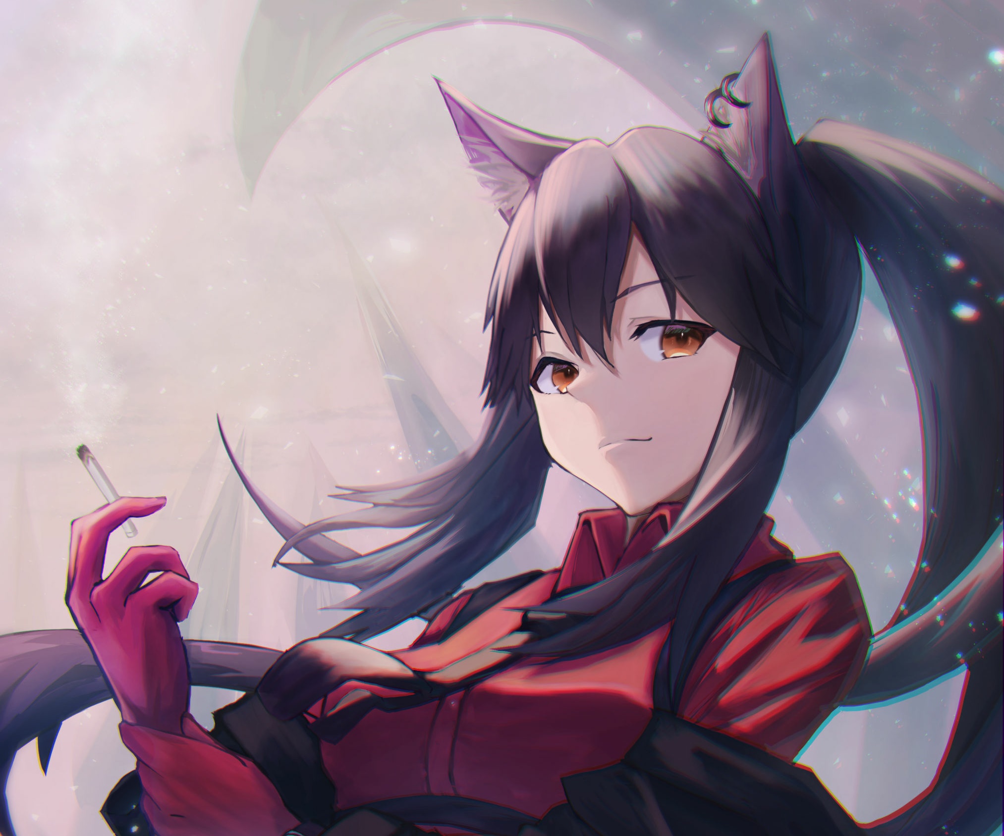 Texas from Arknights smoking HD Wallpaper
