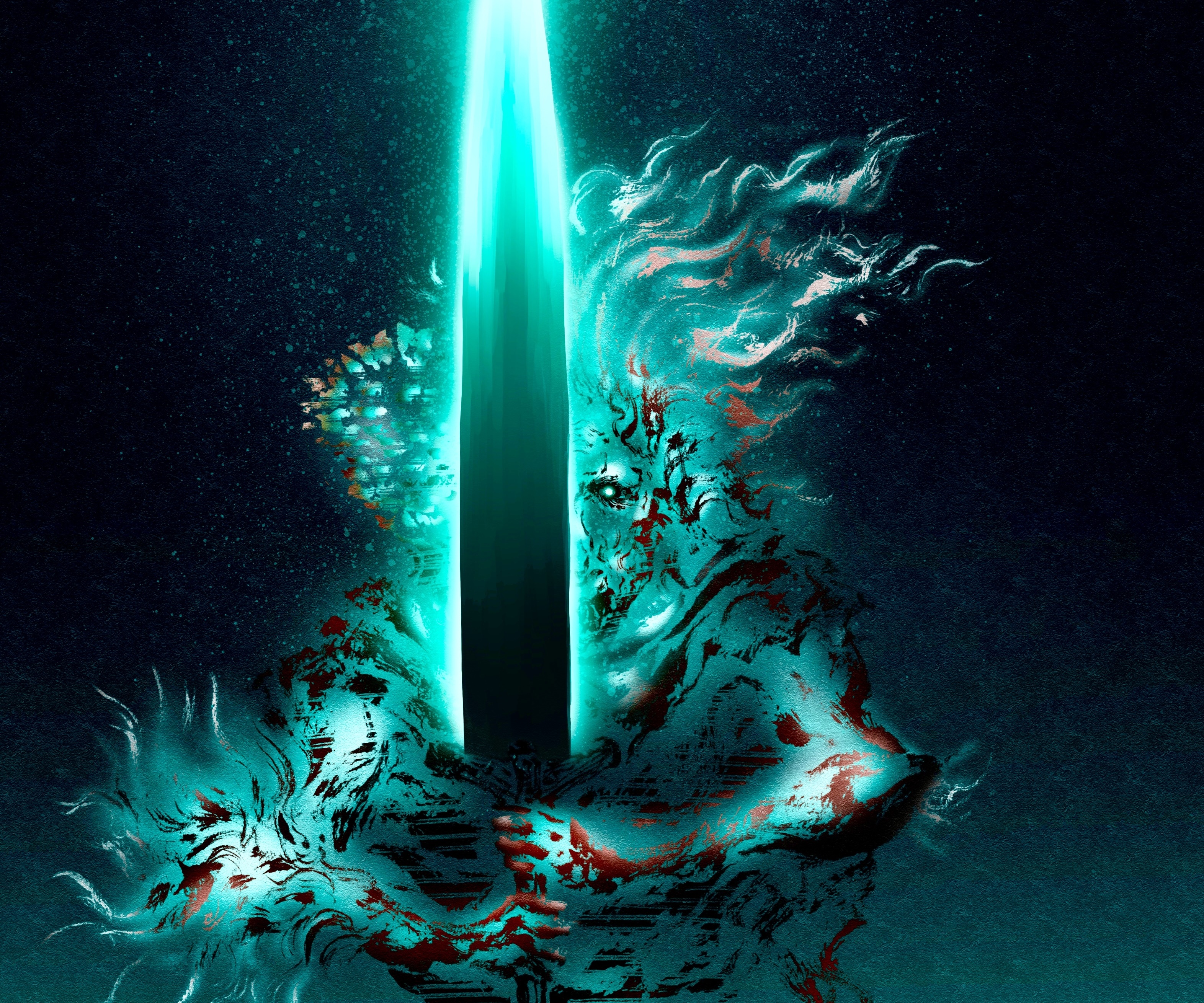 Ludwig from Bloodborne holding a glowing sword HD Wallpaper