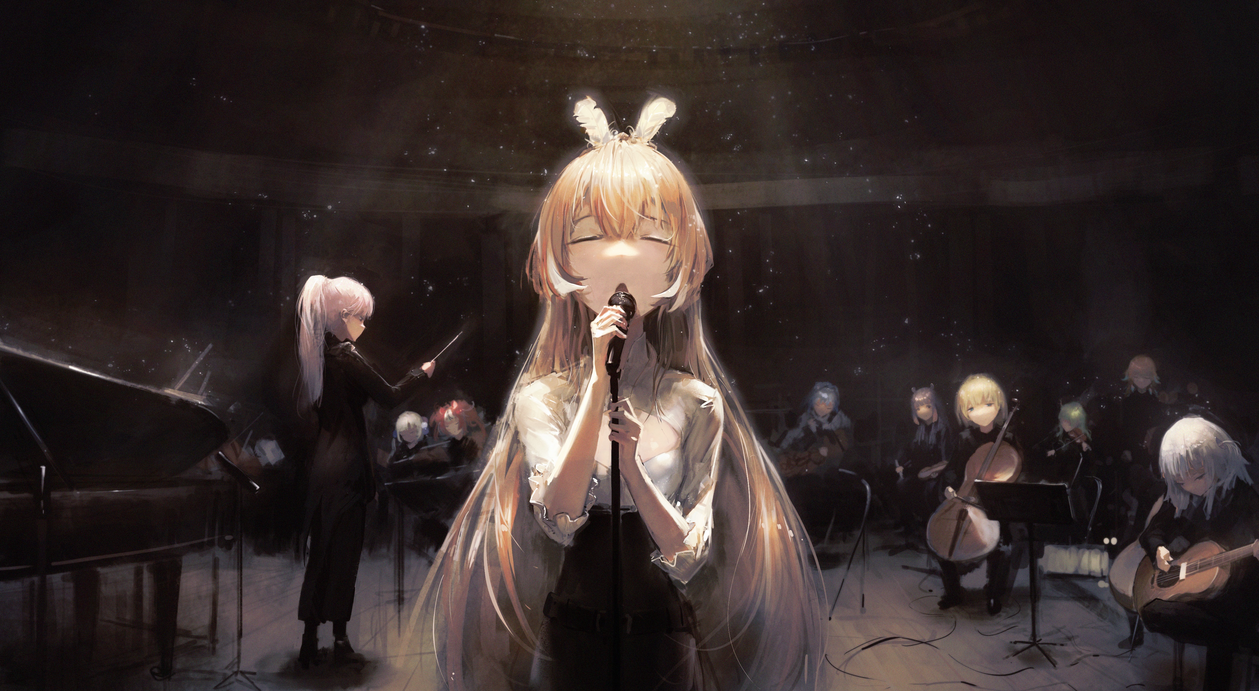 Virtual Youtuber concert with orchestra HD Wallpaper