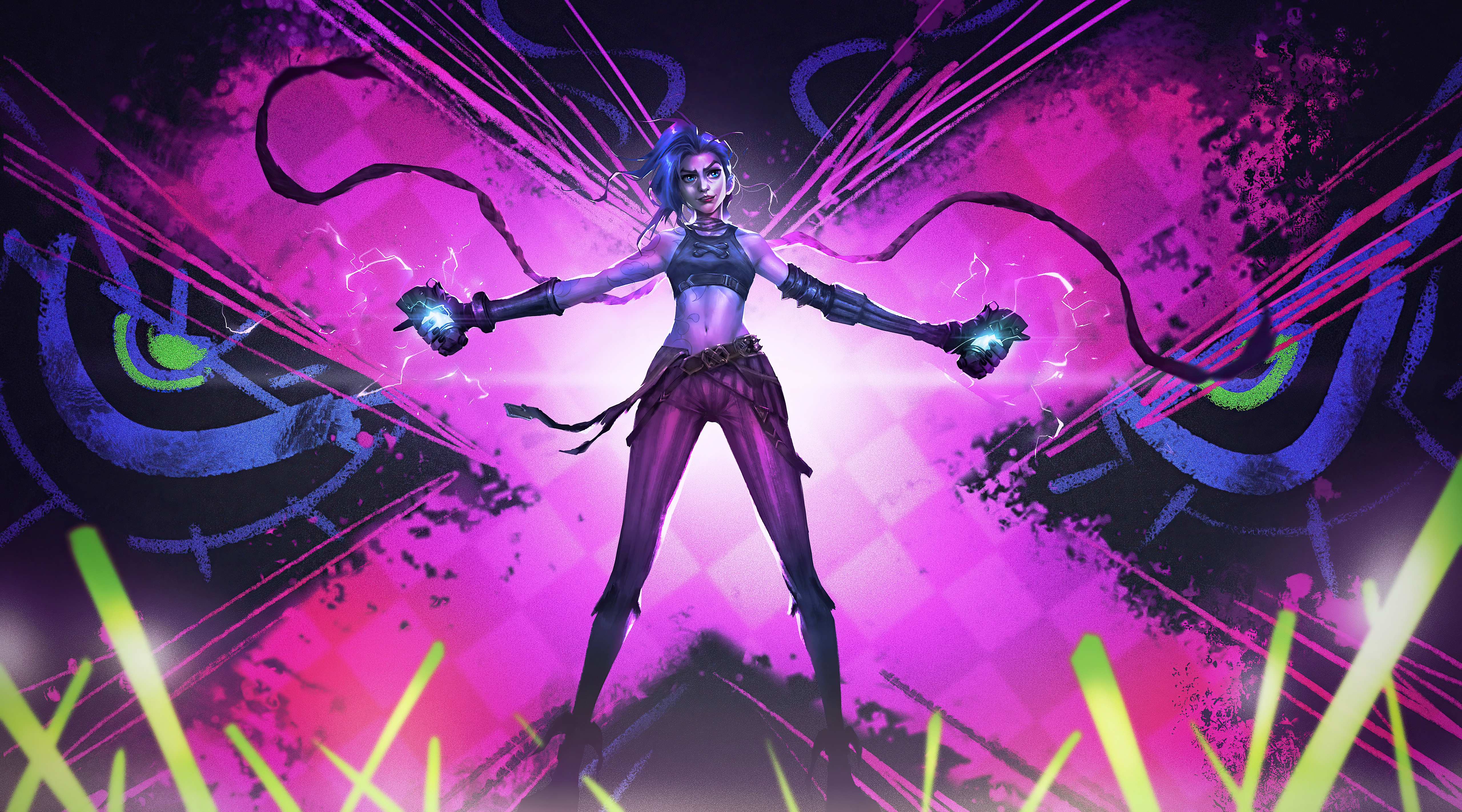 Jinx from Arcane 4K HD Wallpaper