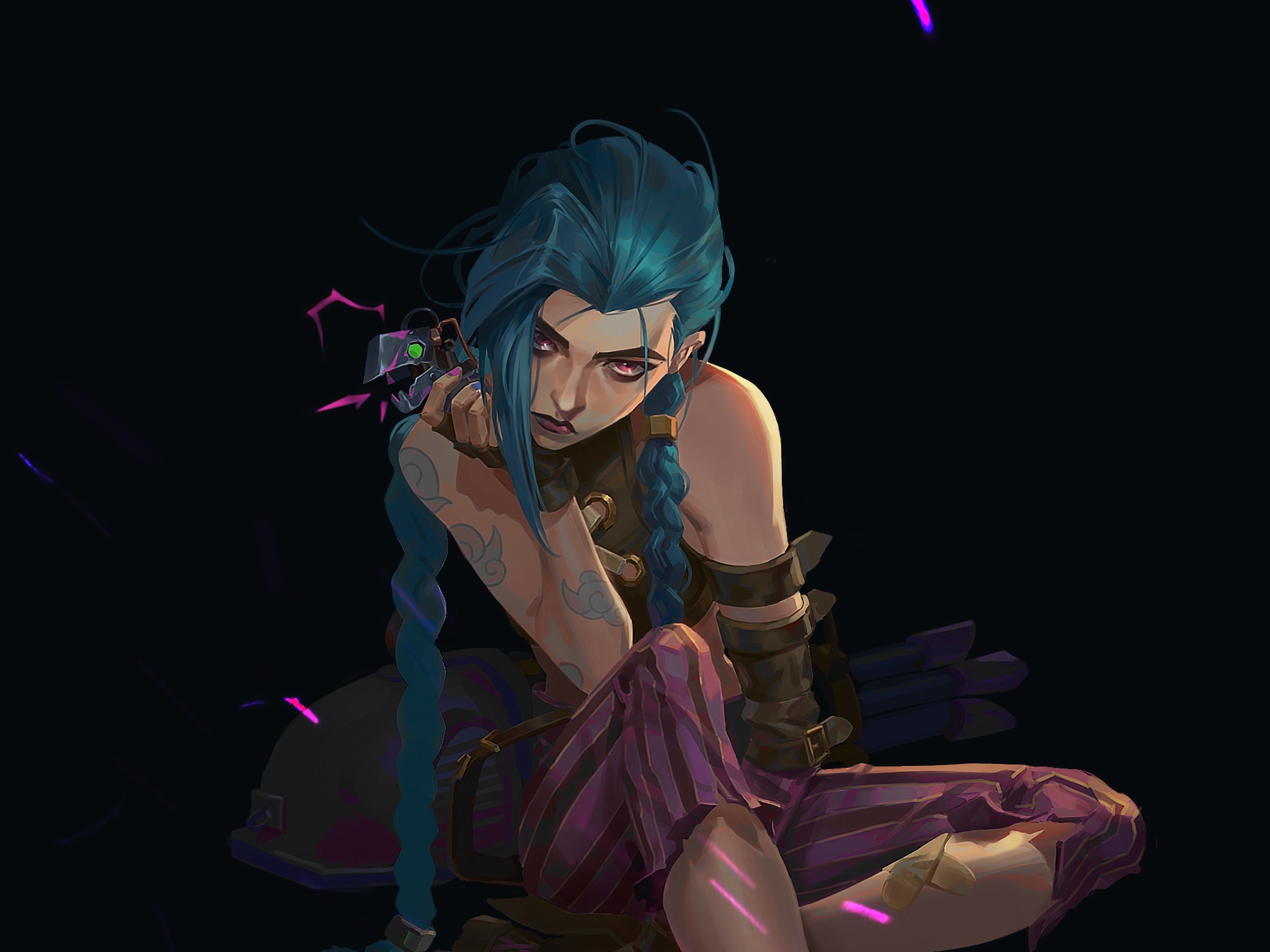 Jinx from Arcane League of Legends HD Wallpaper