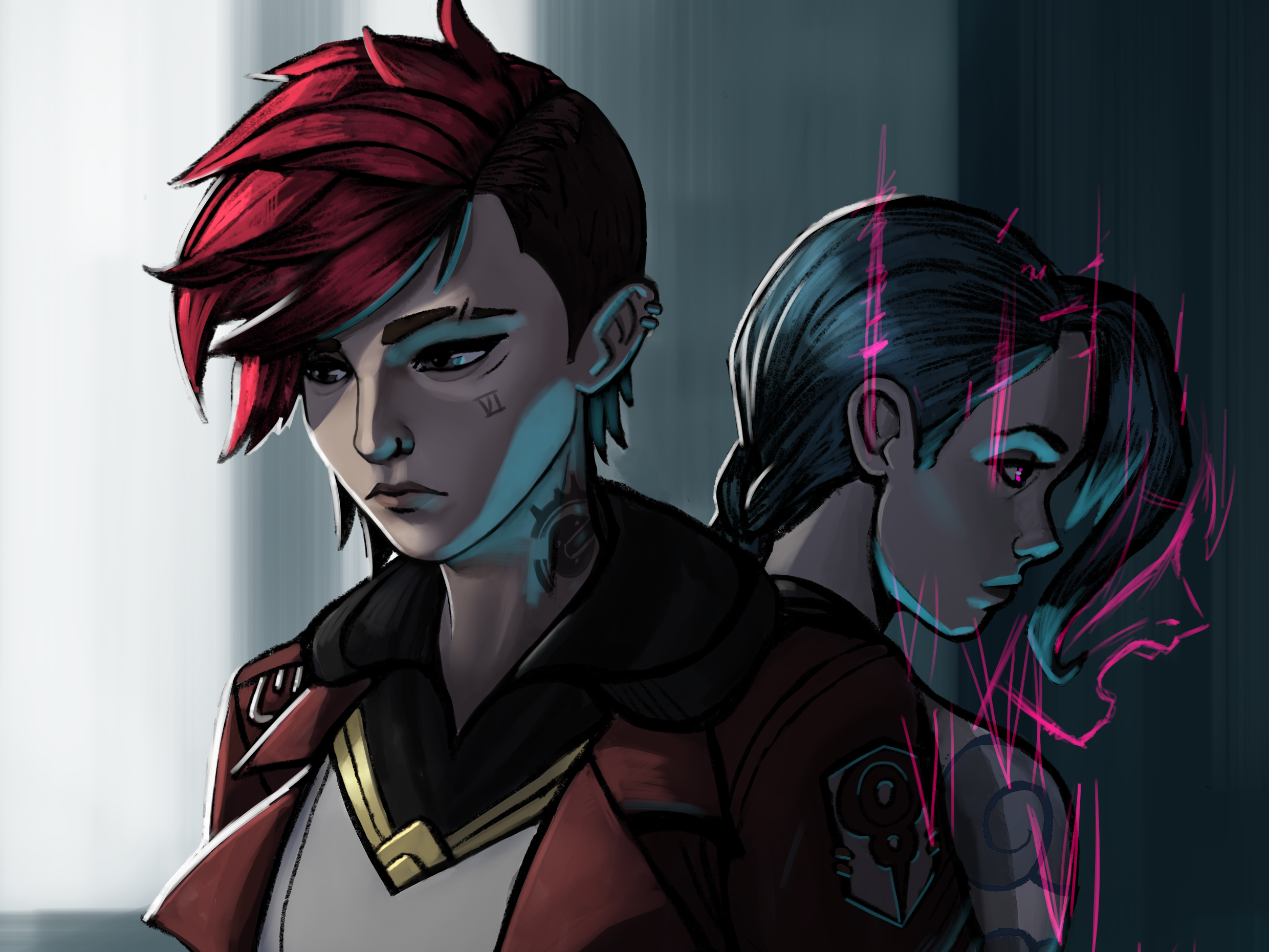 Vi and Jinx from Arcane HD Wallpaper
