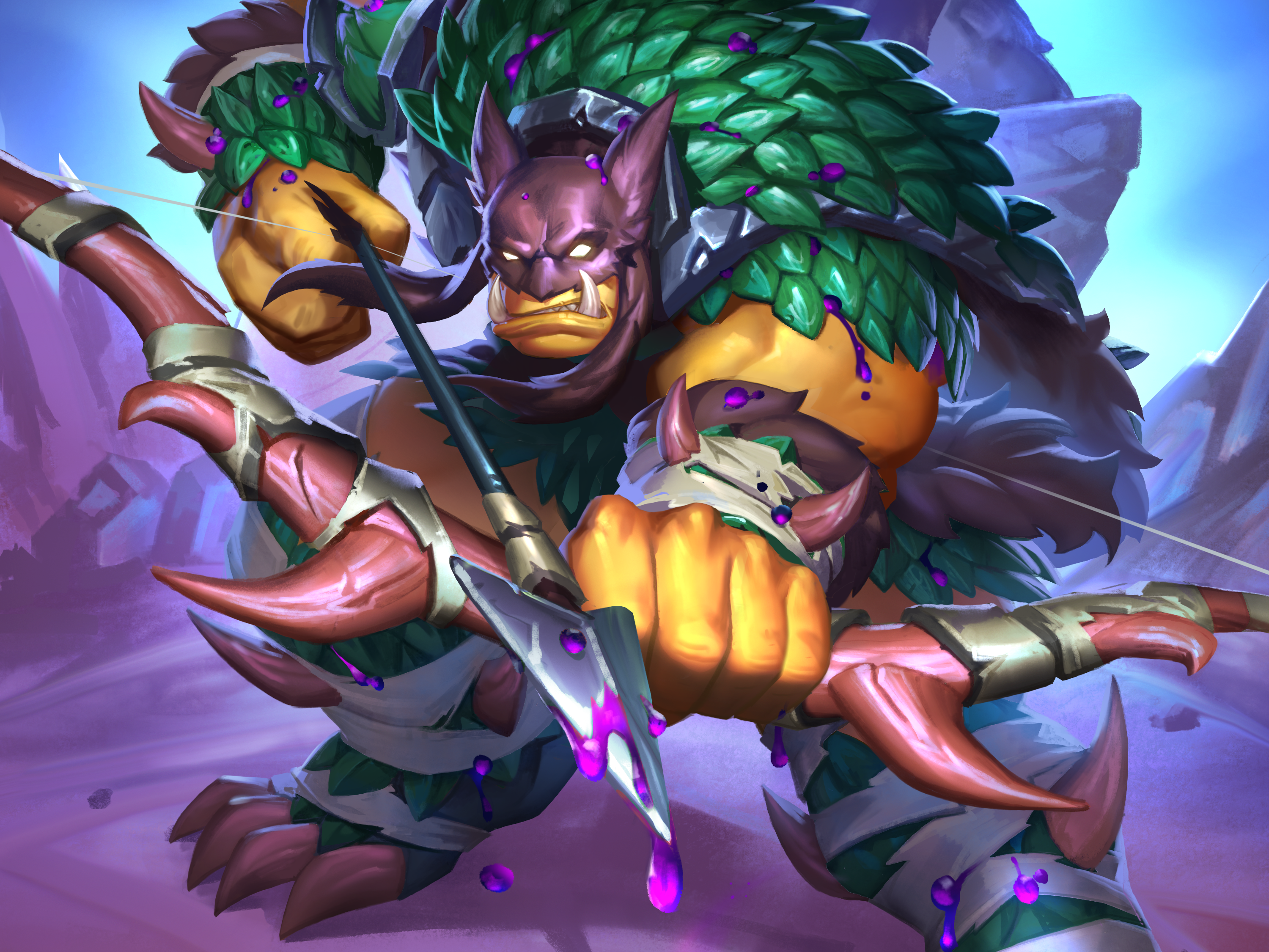 Orc Hunter with Bow from Hearthstone HD Wallpaper