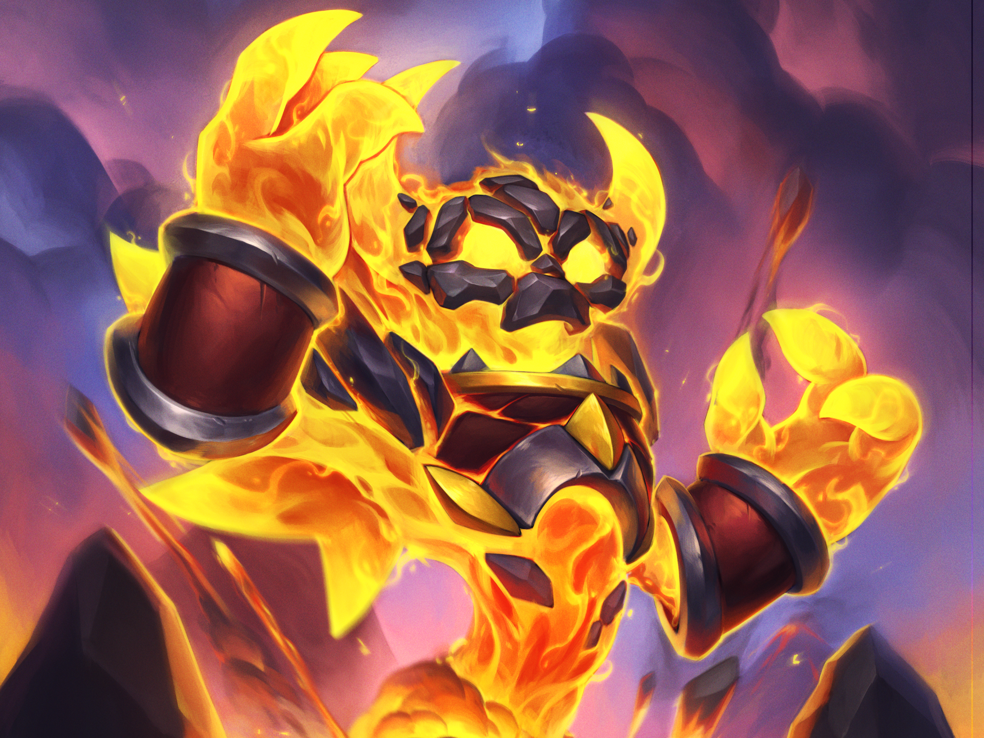 Fire Elemental from Hearthstone: Heroes of Warcraft HD Wallpaper