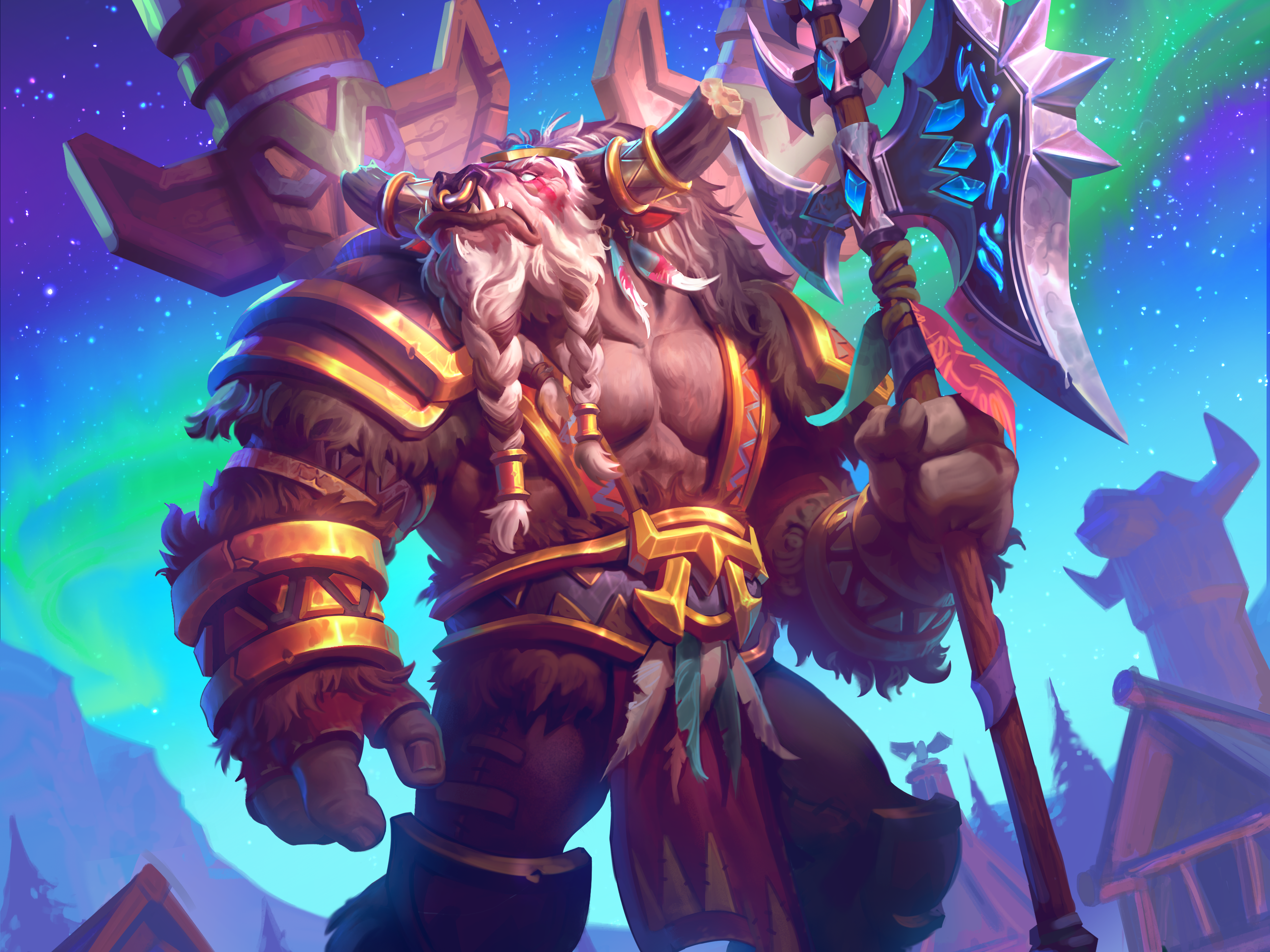 Troll Warrior from Hearthstone: Heroes of Warcraft 4K HD Wallpaper