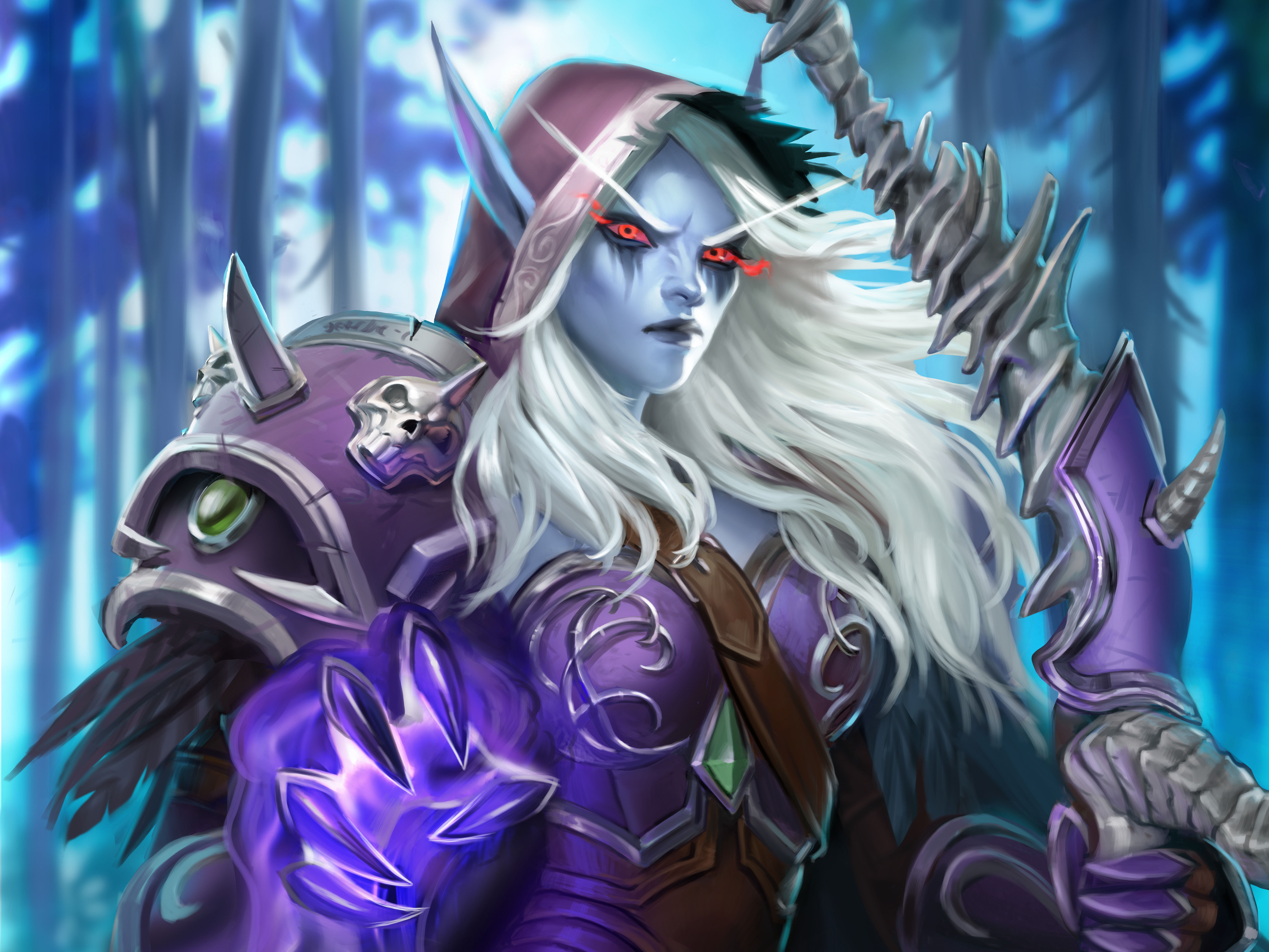 Sylvanas Windrunner from Hearthstone: Heroes of Warcraft 4K HD Wallpaper