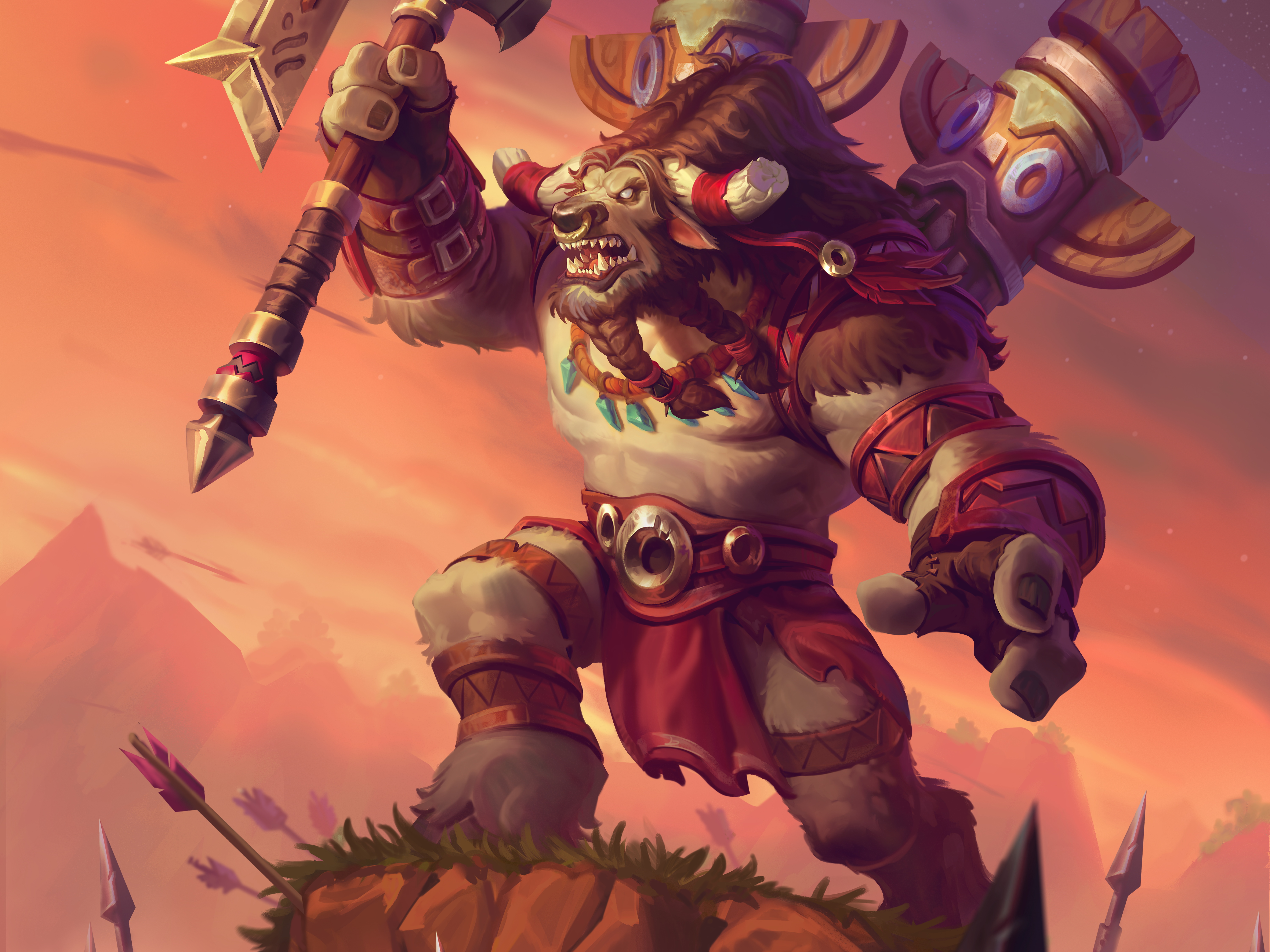 Minotaur Warrior from Hearthstone: Heroes of Warcraft 4K HD Wallpaper