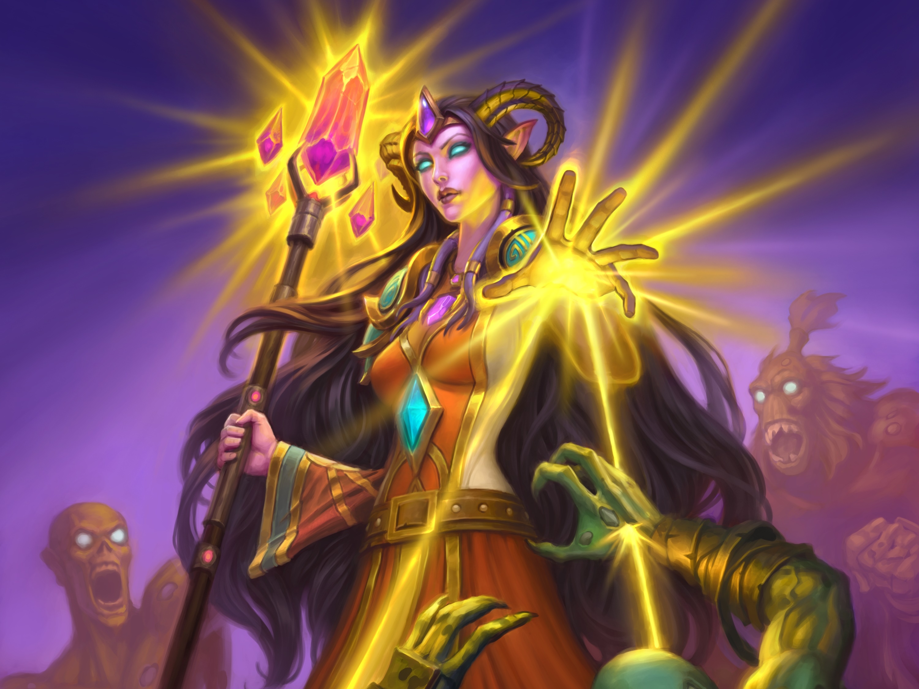 Sorceress from Hearthstone: Heroes of Warcraft HD Wallpaper