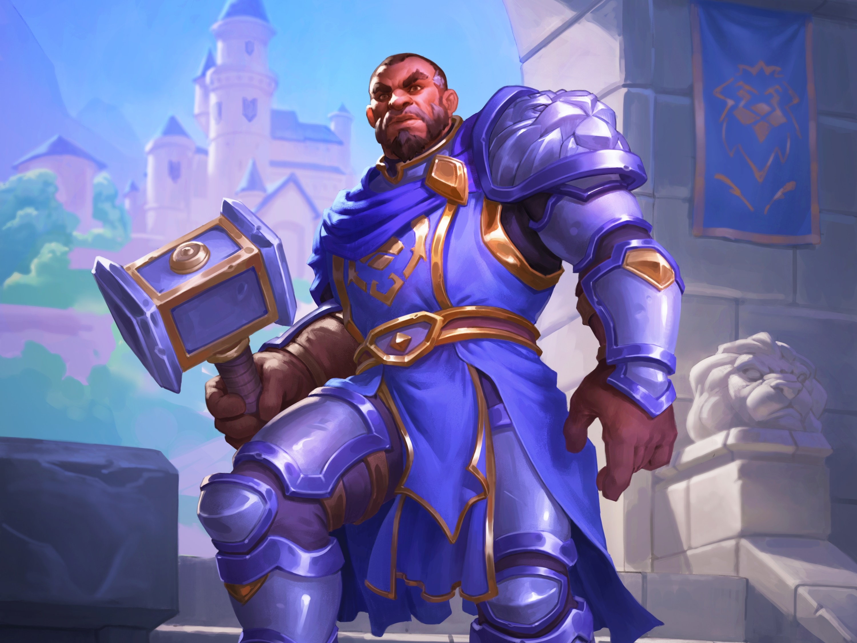 Knight with hammer from Hearthstone: Heroes of Warcraft HD Wallpaper