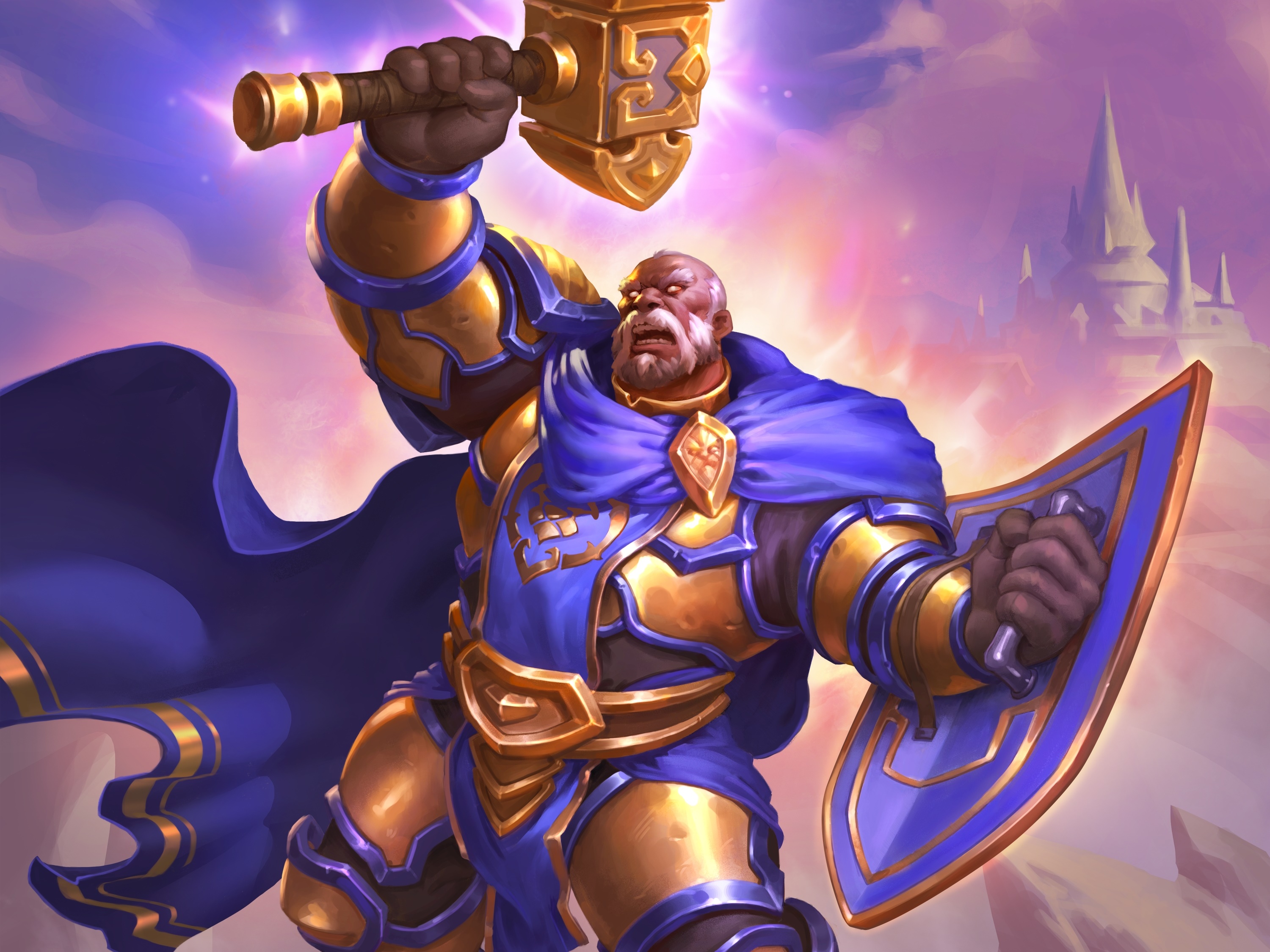 Turalyon the Stormbreaker from Hearthstone HD Wallpaper