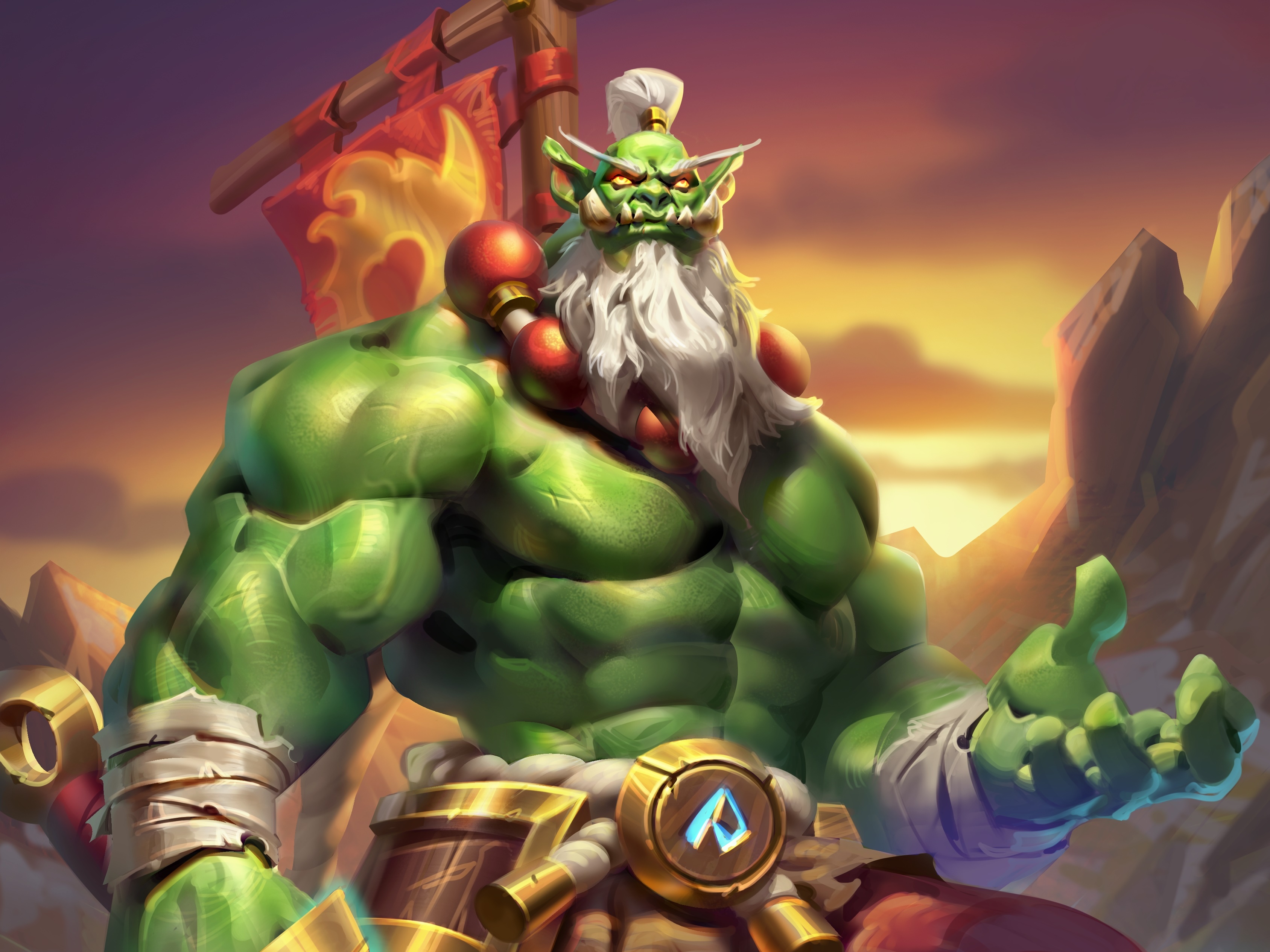 Orc Warrior from Hearthstone: Heroes of Warcraft HD Wallpaper