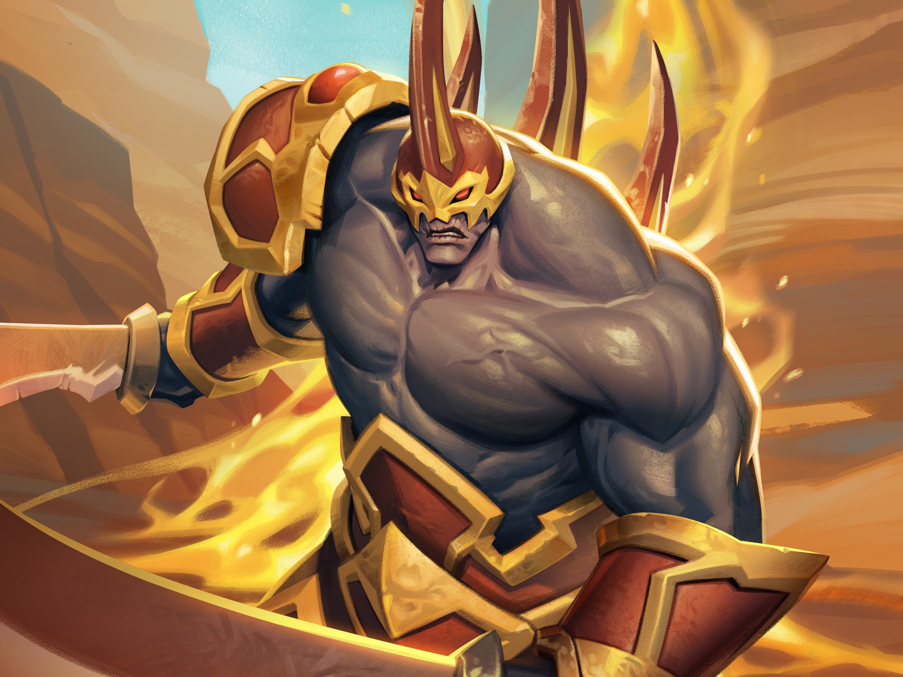 Ragnaros the Firelord from Hearthstone: Heroes of Warcraft HD Wallpaper