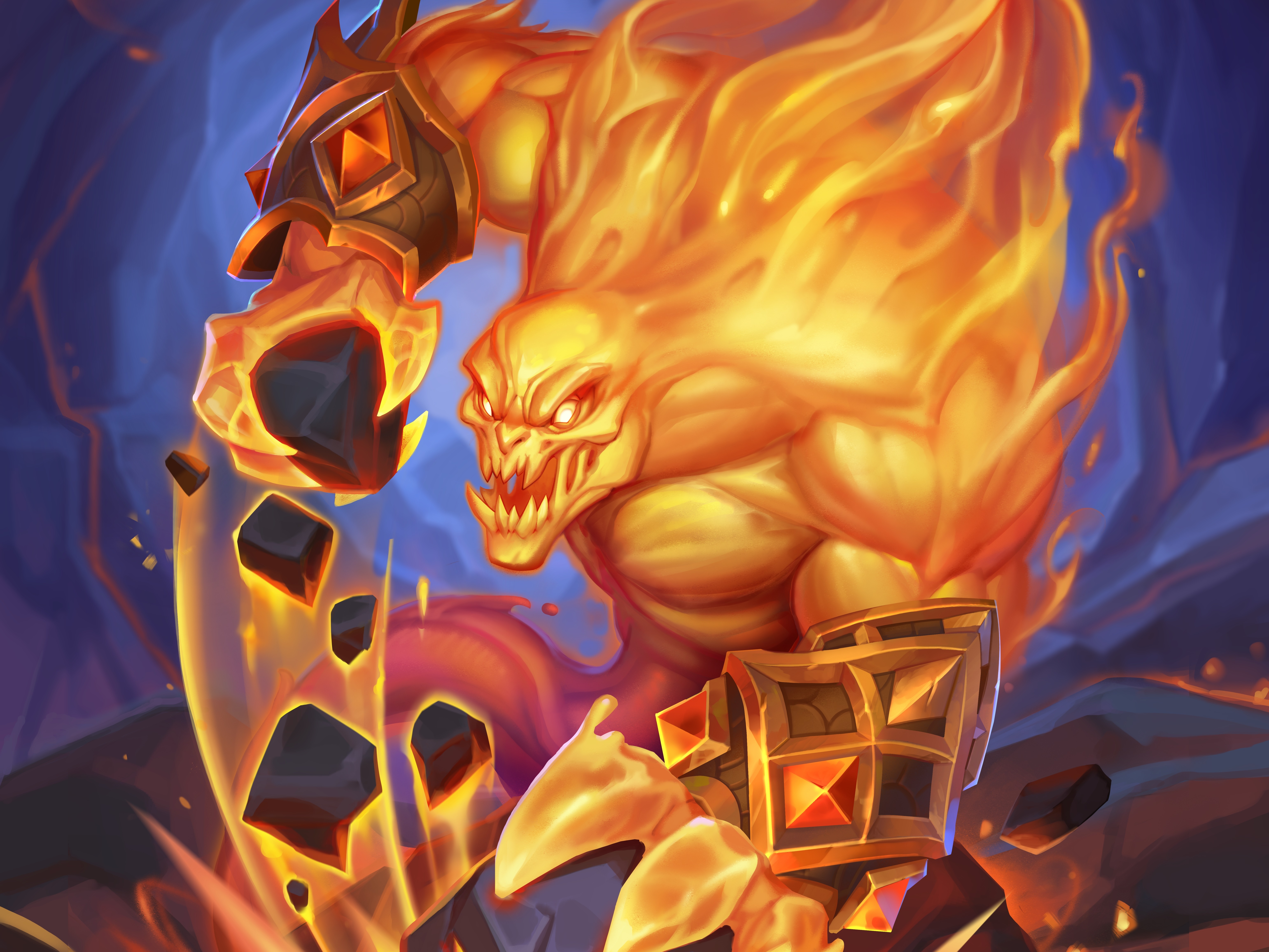 Fire Elemental from Hearthstone: Heroes of Warcraft 4K HD Wallpaper